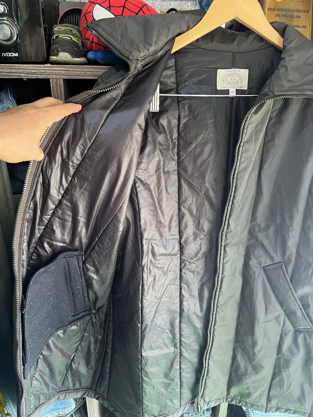 Armani 🔥Vintage Armani Jeans Made in Italy Wax Jacket Size US M / EU 48-50 / 2 - 10 Thumbnail