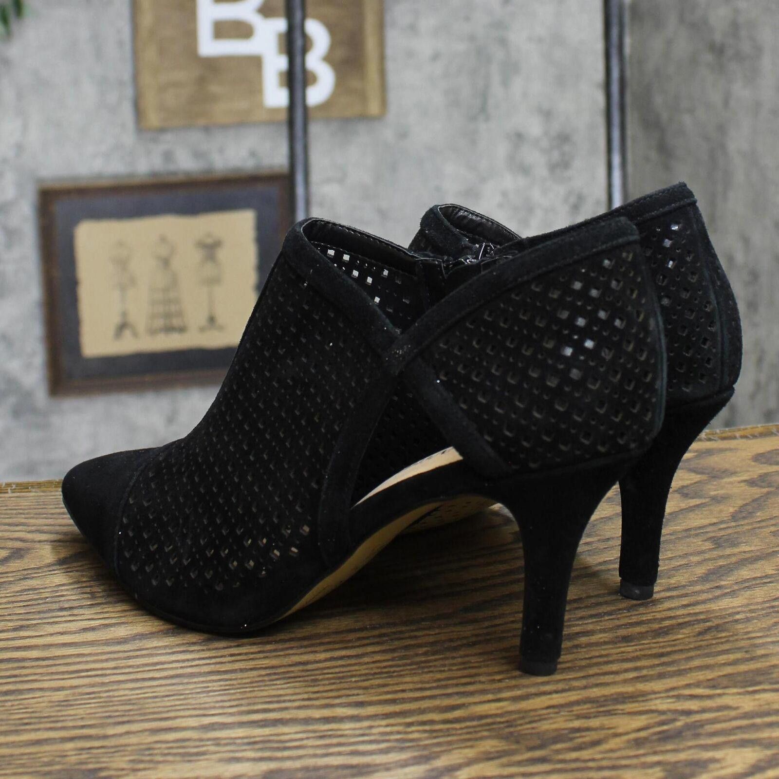 Designer Bella Vita Suede Tiana Pump Heeled Shoes TIANA Black 10WW Size US 10 / IT 40 - 2 Thumbnail