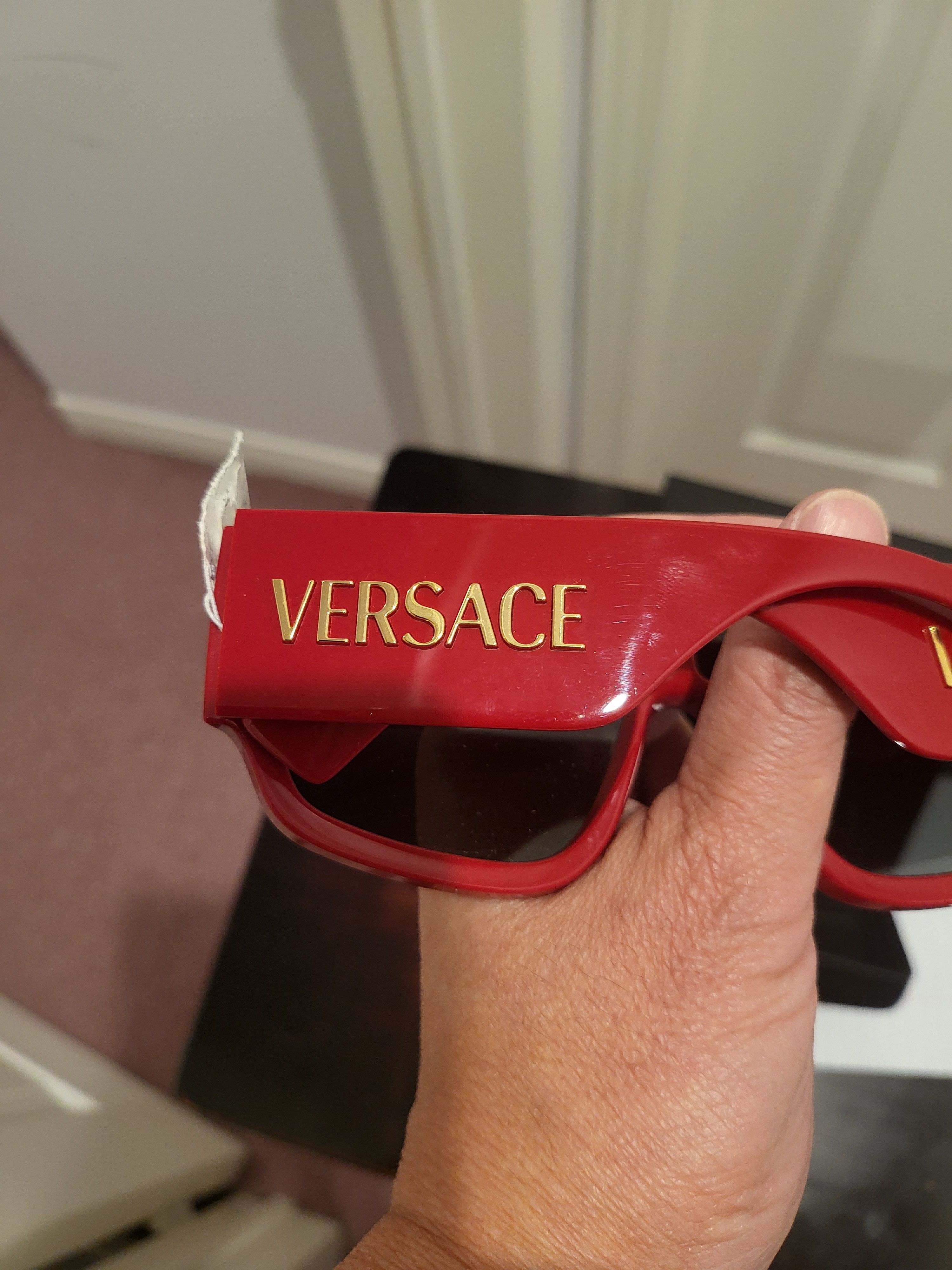 Versace Logo Aviator Sunglasses - UNISEX Size ONE SIZE - 6 Thumbnail