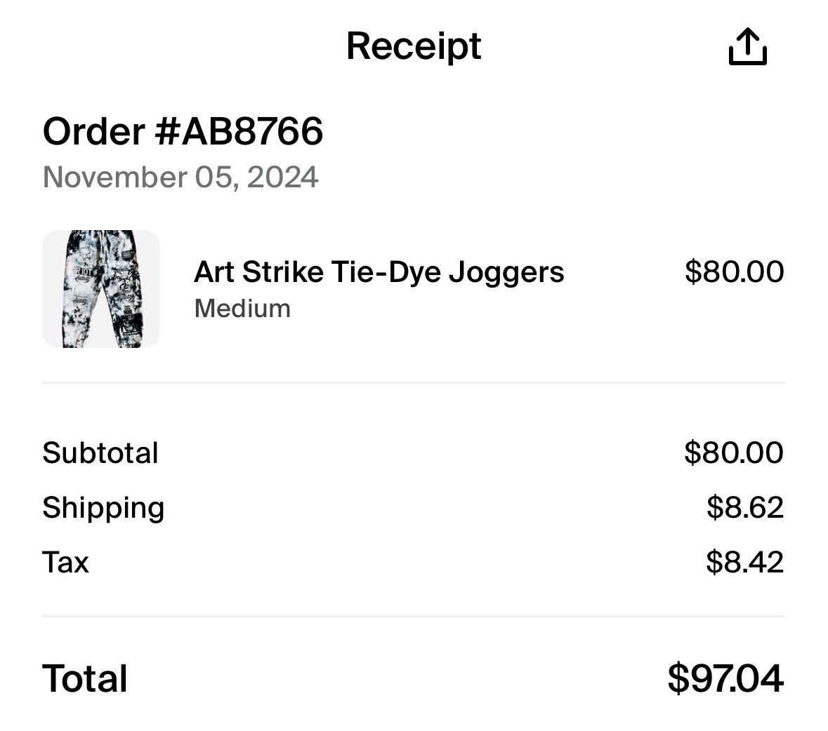 Alien Body Alien Body Art Strike Tye-Dye Joggers LIMITED EDITION 1/12 Size US 32 / EU 48 - 4 Thumbnail