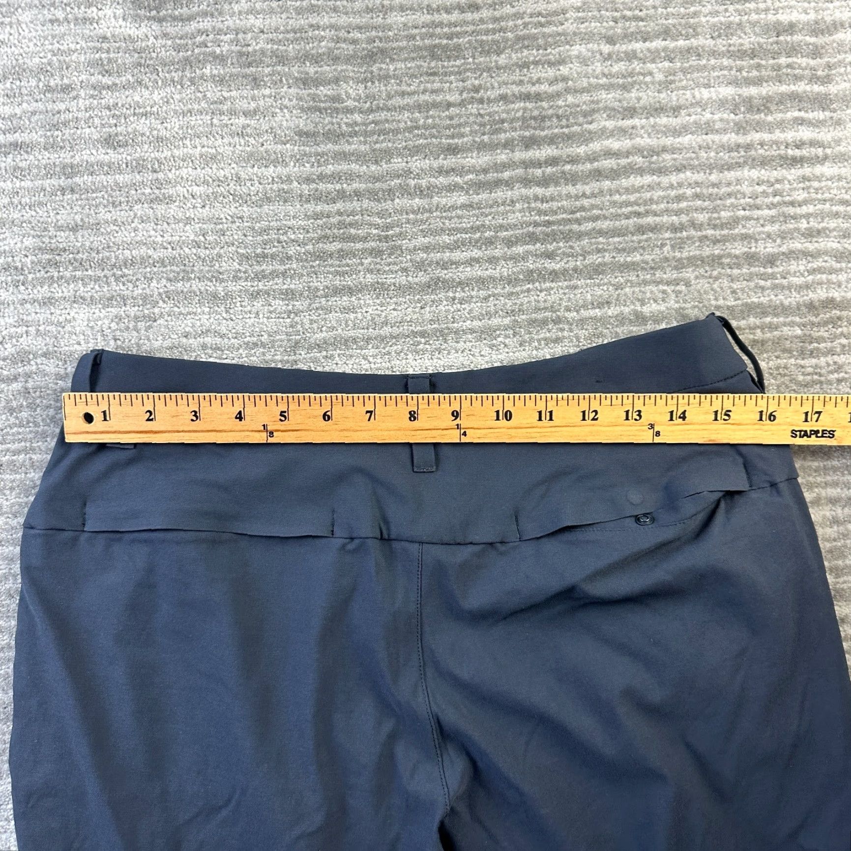 Lululemon Lululemon Shorts Mens 31 Blue ABC Commission Golf 10" Chino Regular Belt Loops Pockets Nylon Spandex Front Flat Button Logo Size US 31 - 6 Thumbnail
