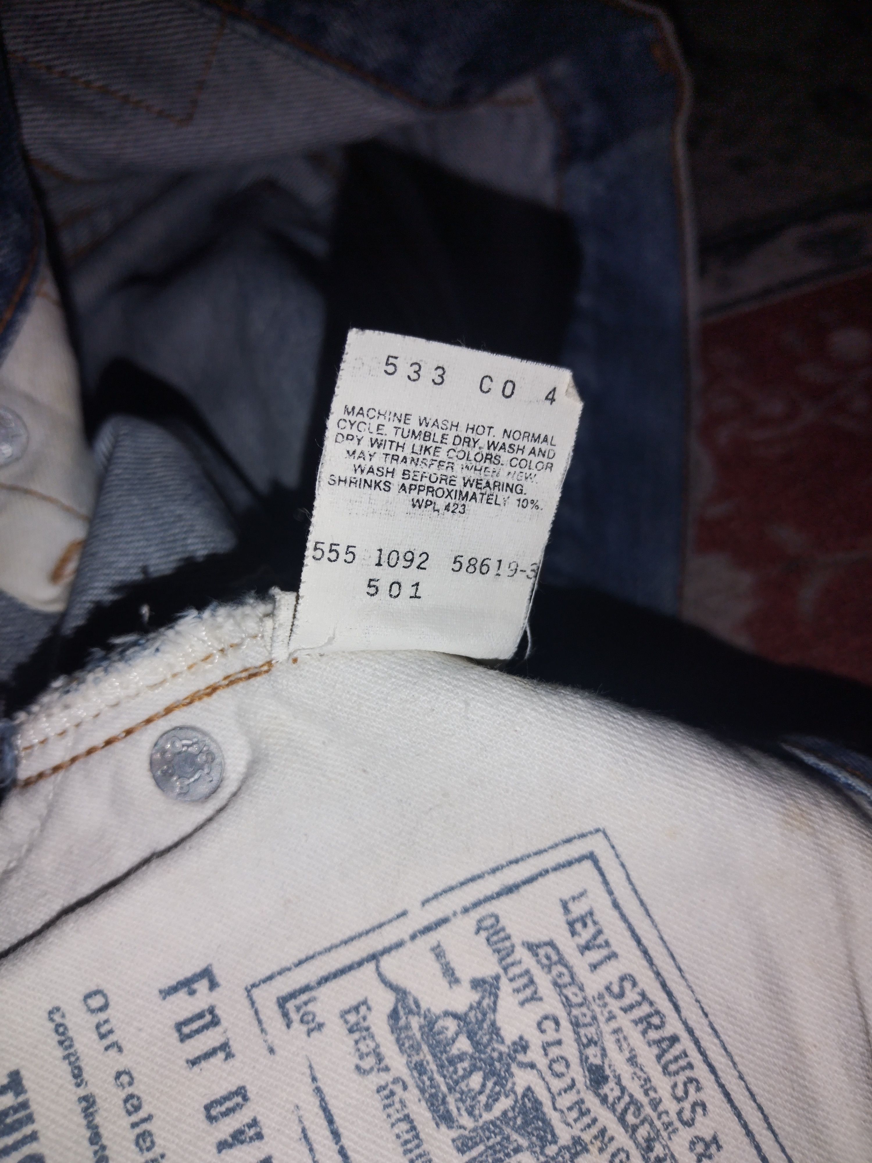 Levi's Vintage Jeans Levis Distressed 90s Cloth head Size US 34 / EU 50 - 5 Thumbnail