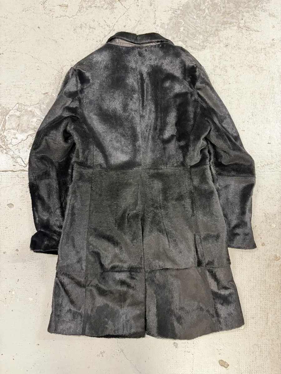 John Richmond AW2002 John Richmond Black Pony Hair Leather Long Jacket Size US M / EU 48-50 / 2 - 5 Thumbnail