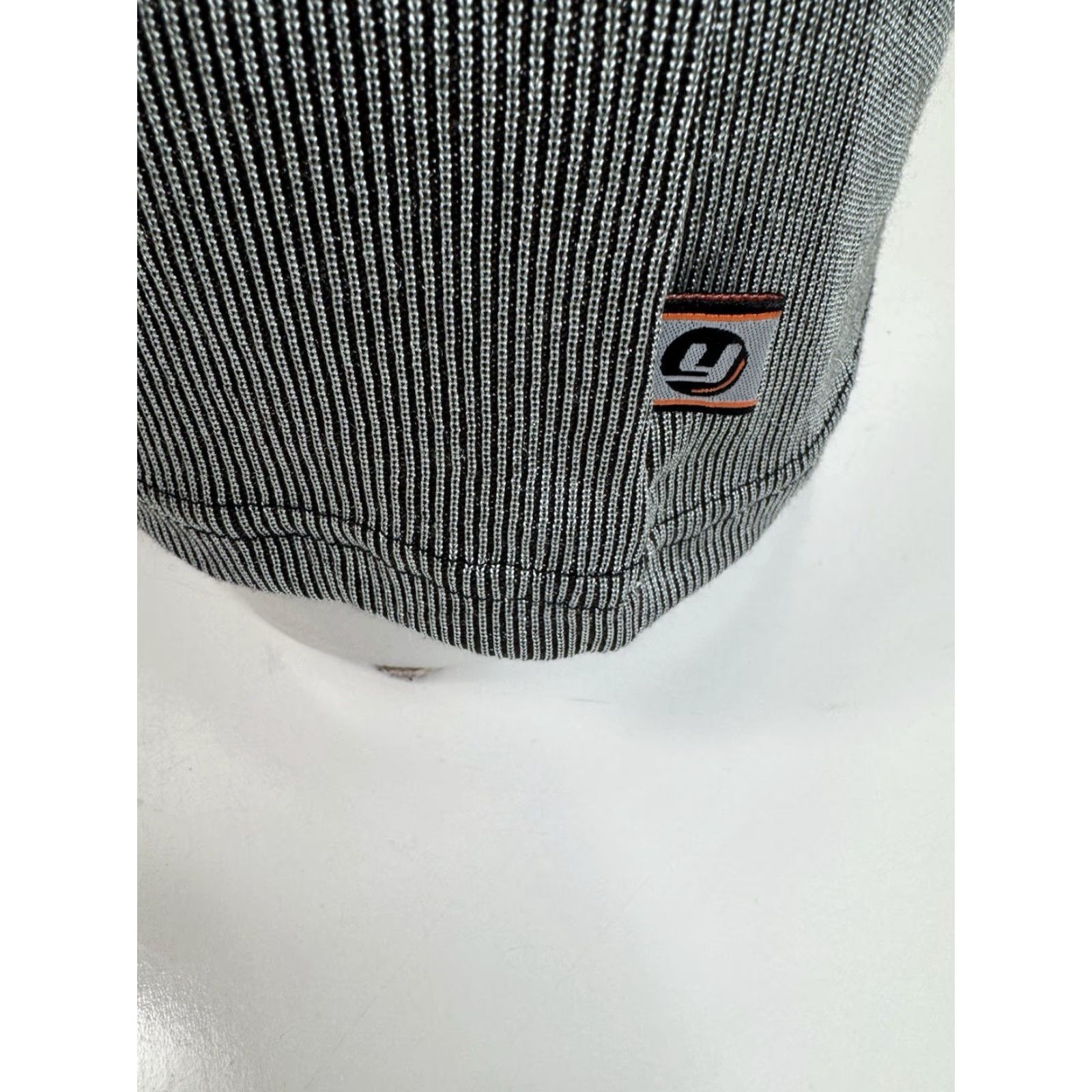 Vintage YMLA Clubbing Vintage Shiny Stretch Ribbed Fitted XL Shirt EXCELLENT Men Long Sleeve Button-Up Black / Silver 90sB10 Size US XL / EU 56 / 4 - 3 Thumbnail