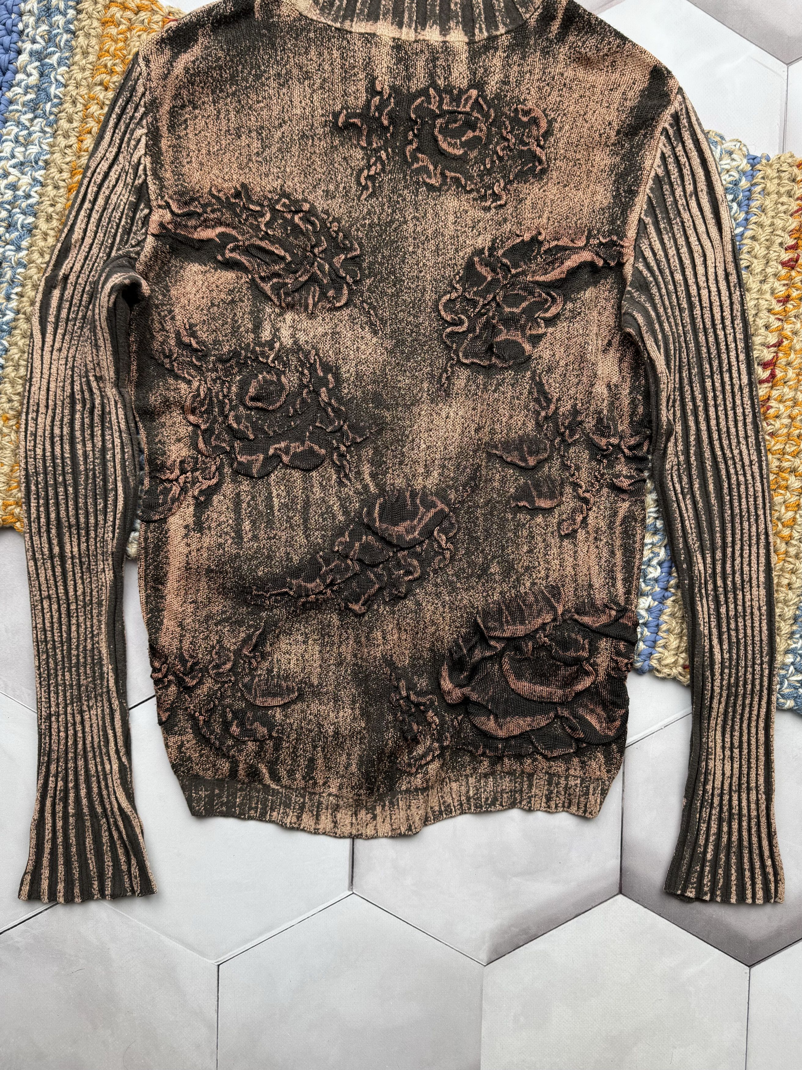Japanese Brand Vintage Faded Ribbed Sweater (E4) Size M / US 6-8 / IT 42-44 - 3 Thumbnail