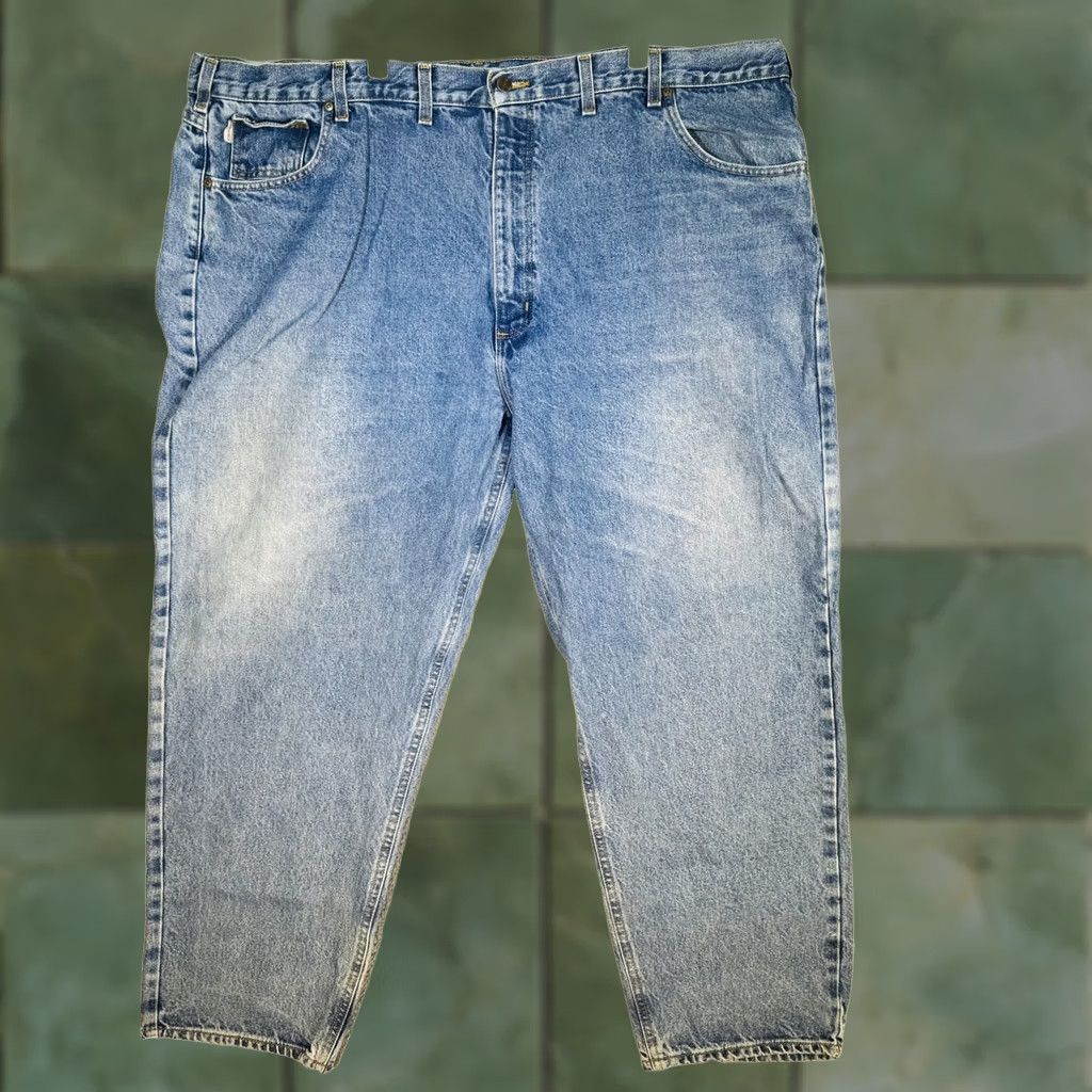 Carhartt VINTAGE Carhartt B17 DST Jeans Mens 50x30 Blue Relaxed Tapered Denim Size US 34 / EU 50 - 1 Thumbnail