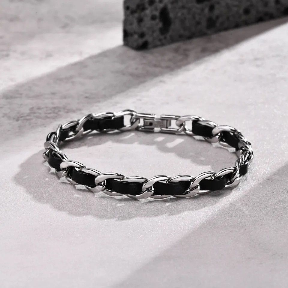 Jewelry × Vintage Stainless Steel Cuban Links Chain Bracelets Size ONE SIZE - 3 Thumbnail