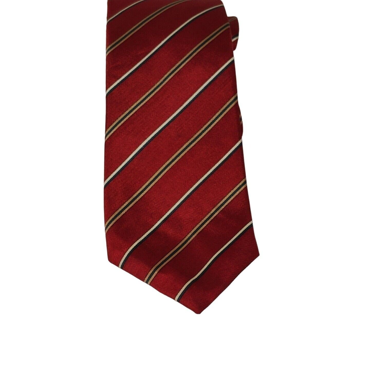 Other Vintage 60s 70s Wembley Red Stripe Men Slim Tie Necktie Work Size ONE SIZE - 2 Thumbnail
