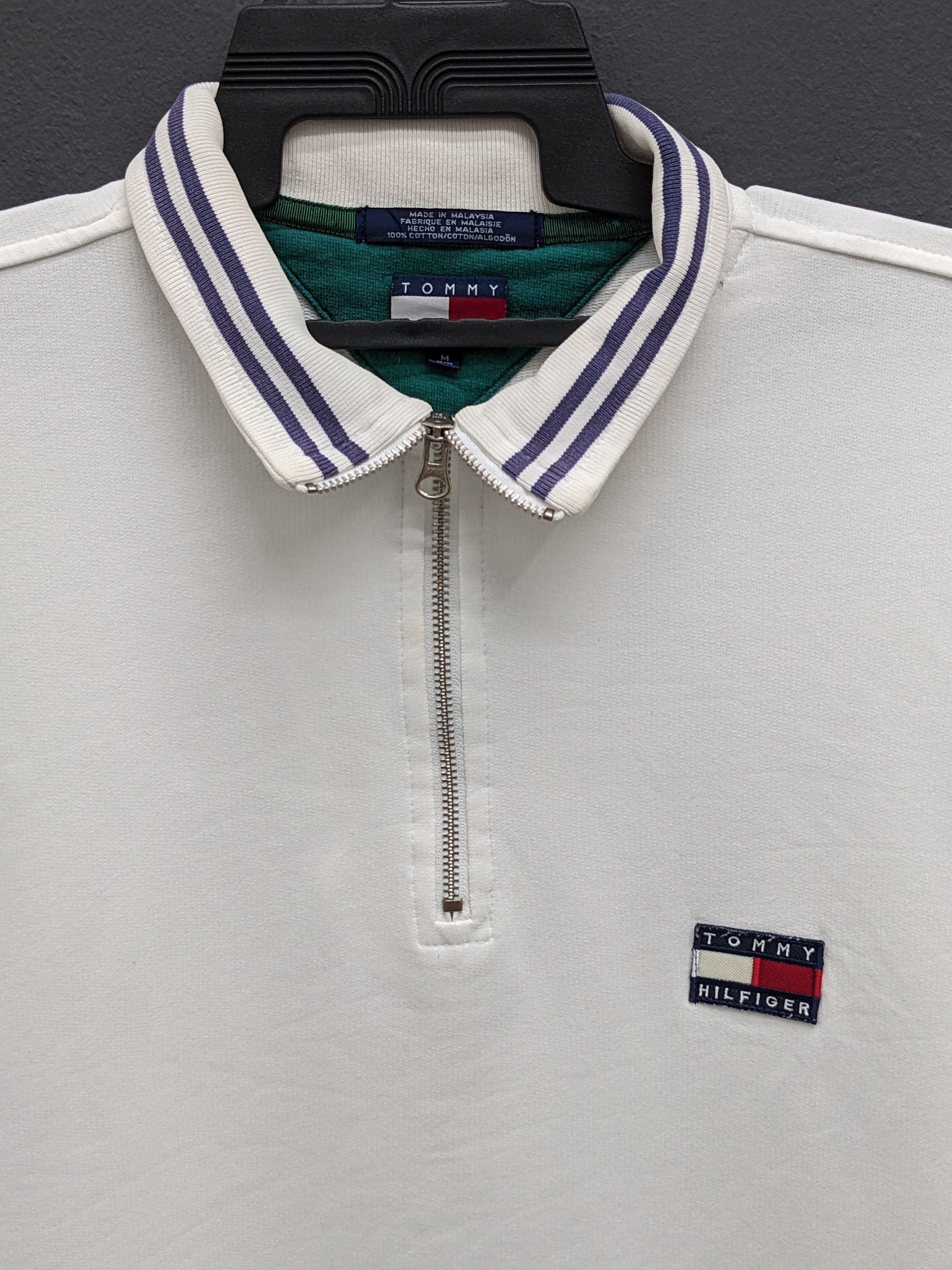 Tommy Hilfiger SS09 VINTAGE 90s Tommy Hilfiger Quarter Zip Sweatshirt Size US M / EU 48-50 / 2 - 3 Thumbnail
