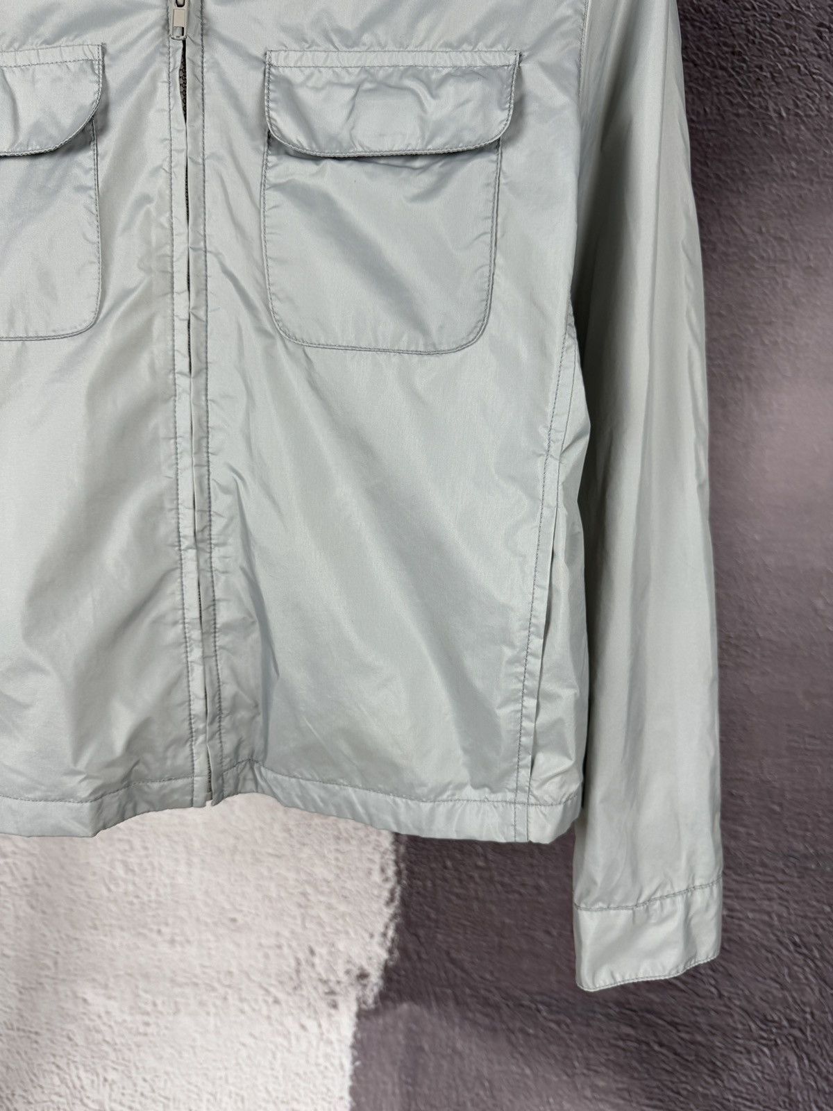 Armani ARMANI JEANS N. Pro Garment grey nylon coach jacket Size US S / EU 44-46 / 1 - 5 Thumbnail