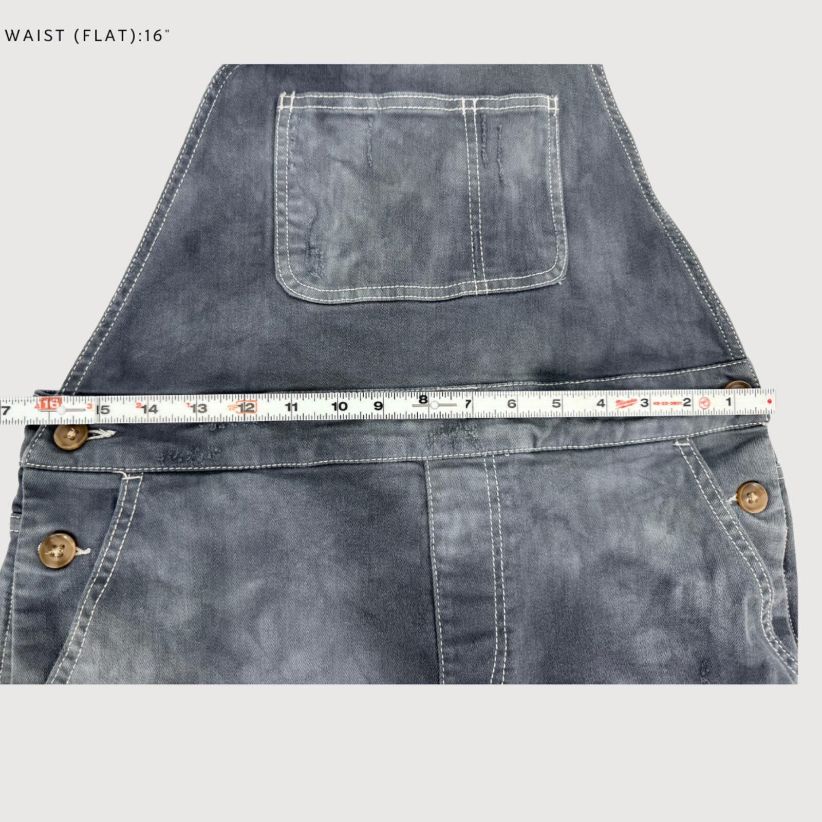 Other Anthro Pilcro Tie Dye Overalls Grey Cropped 29 Size 29" - 7 Thumbnail