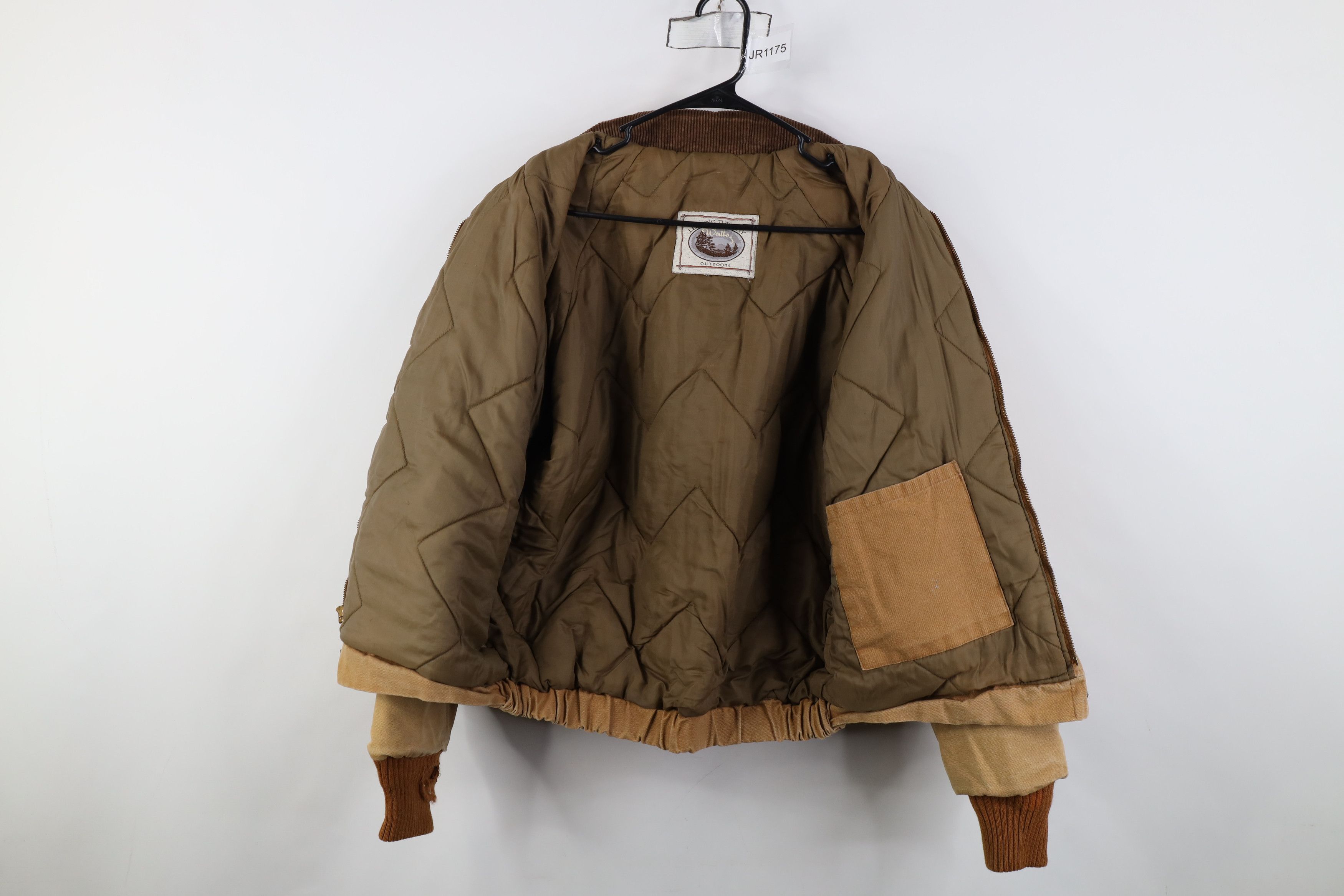 Walls Vintage 90s Walls Corduroy Collar Canvas Bomber Jacket Brown Size US L / EU 52-54 / 3 - 10 Thumbnail