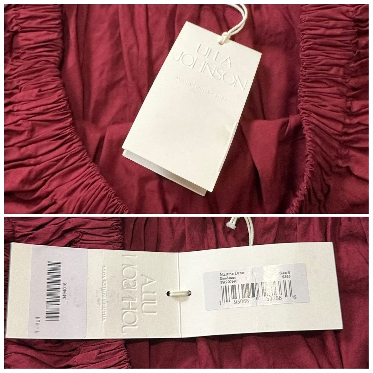Ulla Johnson Ulla Johnson Martine Dress in Bordeaux, Size 6 Size M / US 6-8 / IT 42-44 - 3 Thumbnail