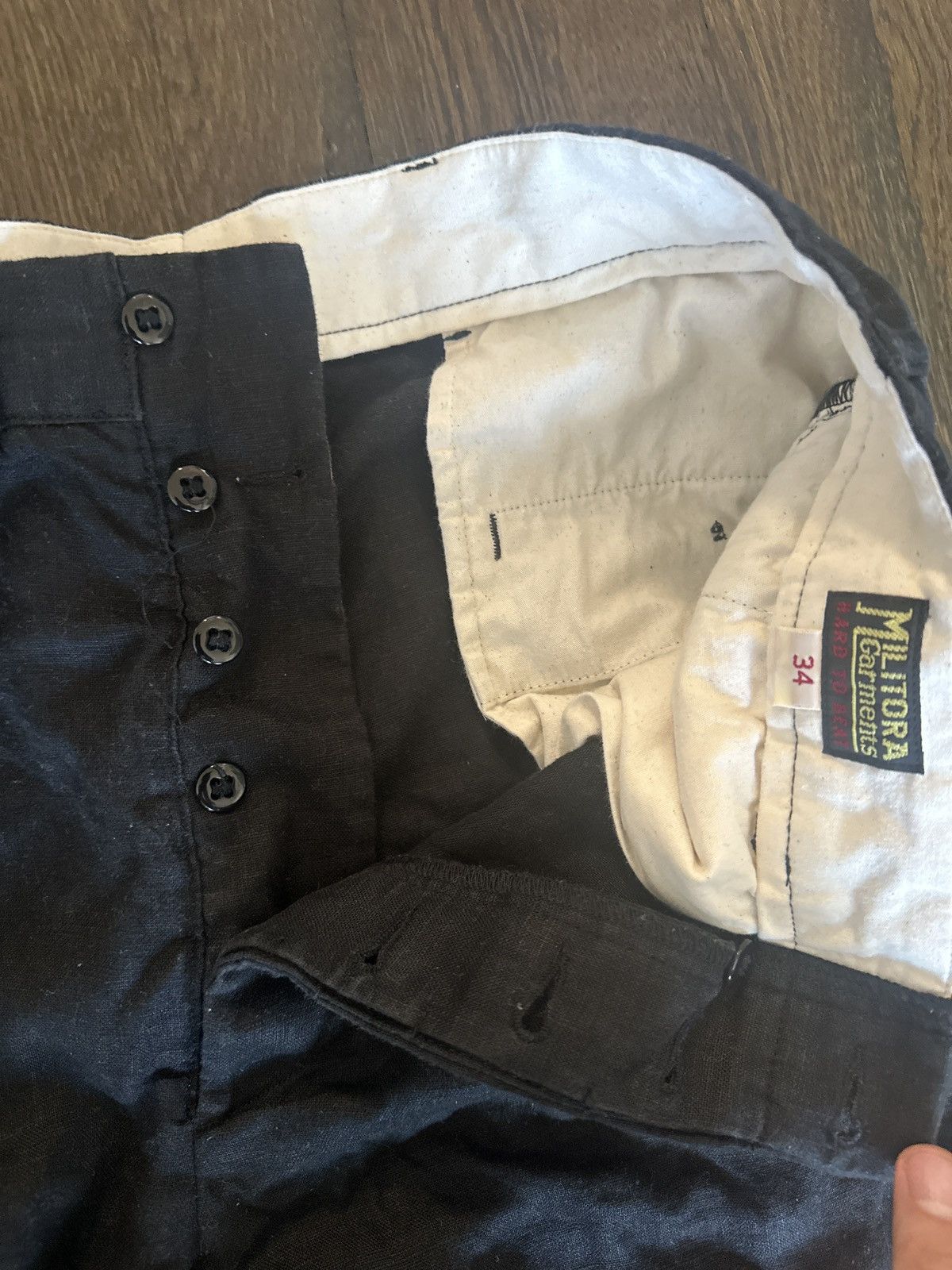 Vintage Linen Work Pants Size US 32 / EU 48 - 3 Thumbnail