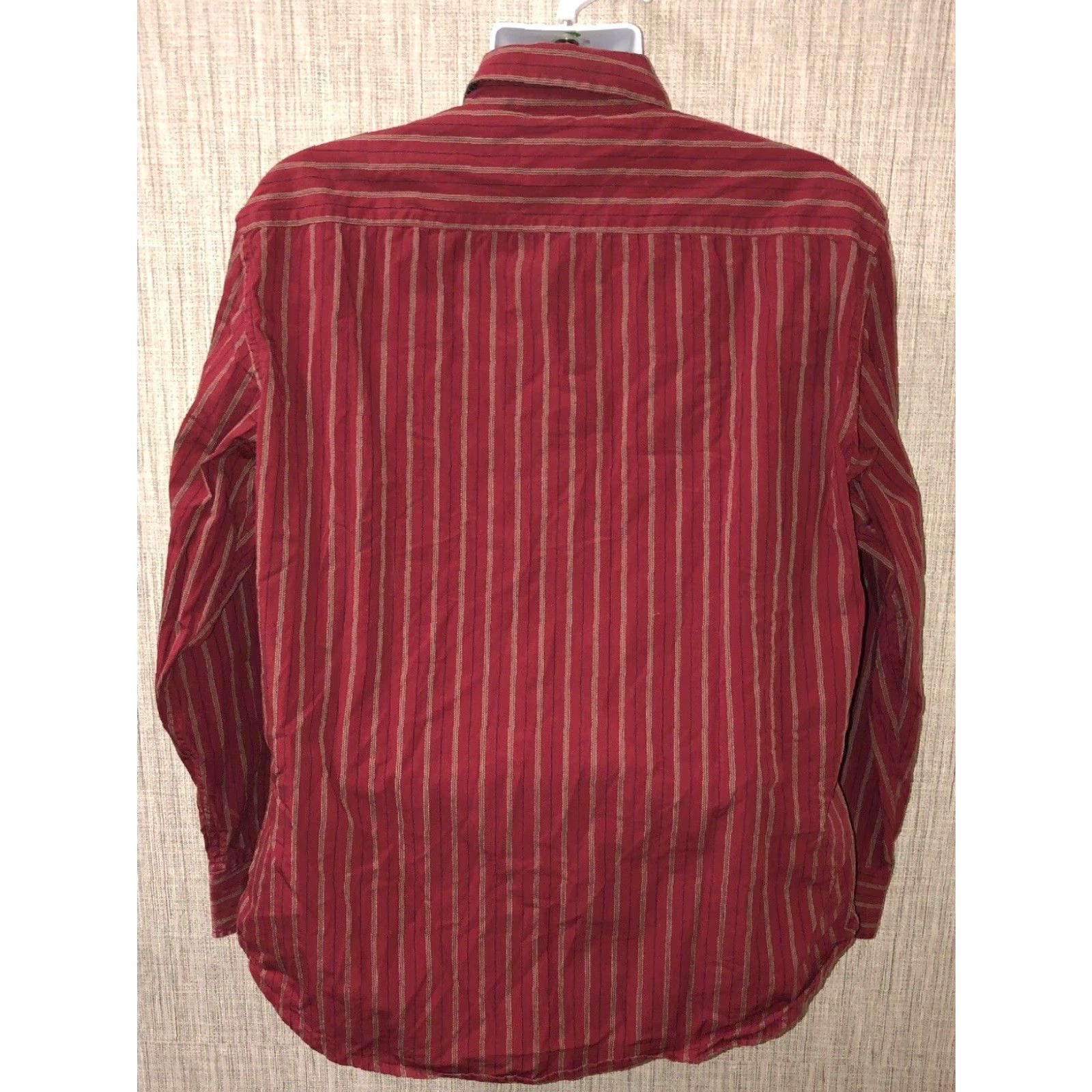 Vintage R & G Mens Red Stripe Cotton Button-Up Shirt Long Sleeve XL Casual Department Men Size US XL / EU 56 / 4 - 6 Thumbnail