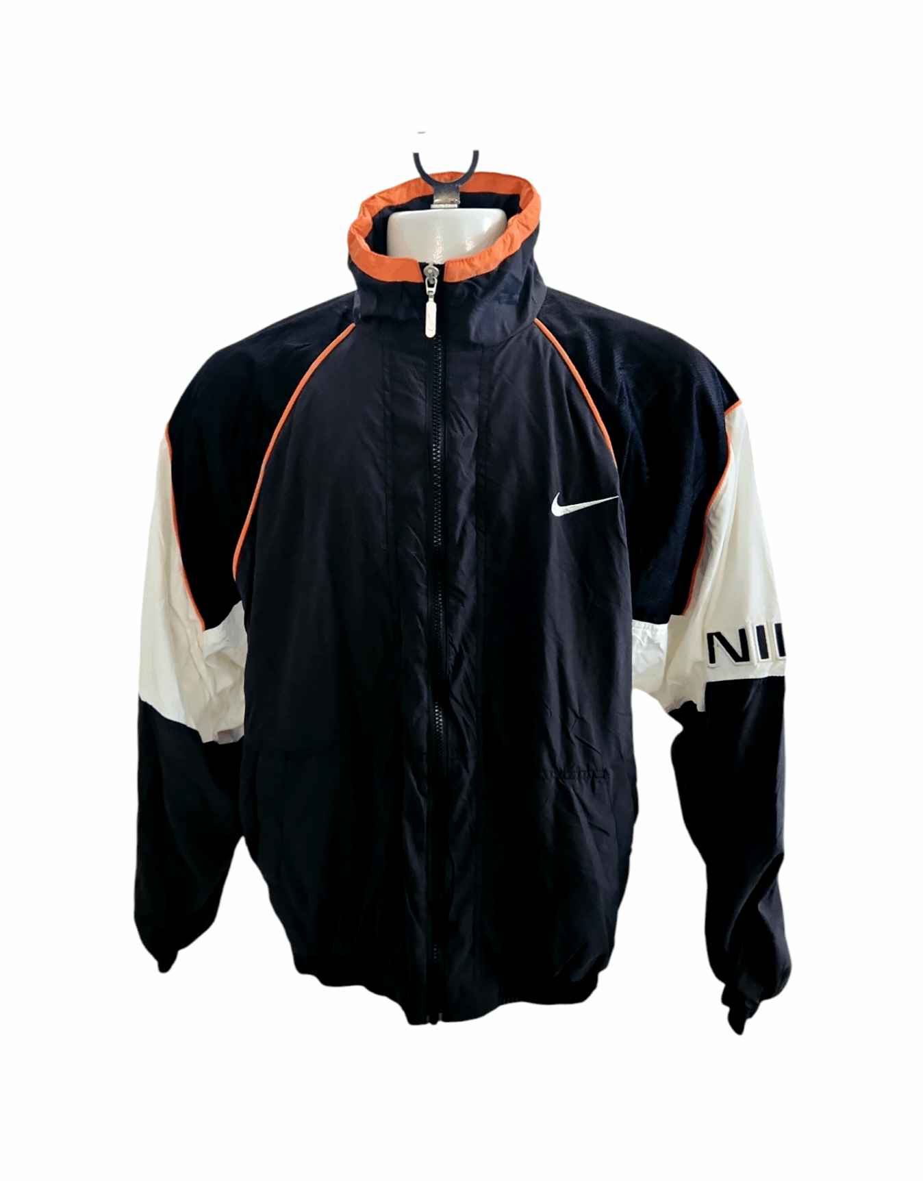 Nike × Vintage Nike Swoosh Vintage 90s Jacket Windbreaker Rare Men's Large Size US L / EU 52-54 / 3 - 5 Thumbnail