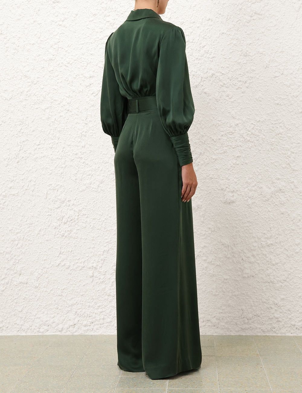Zimmermann oc11z0226 Silk Wrap Top In Forest Green Size M / US 6-8 / IT 42-44 - 4 Thumbnail