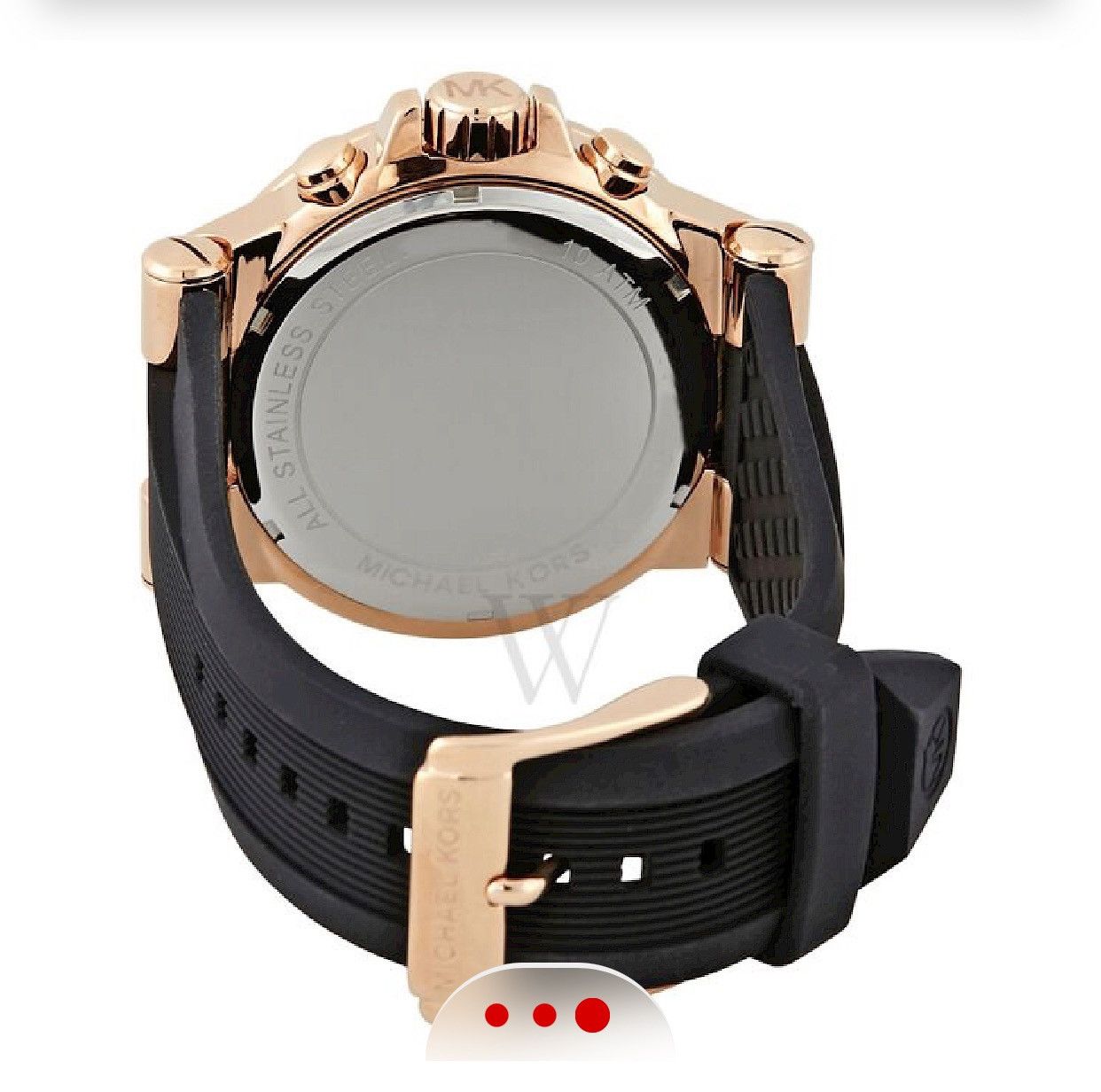 Michael Kors Women's Dylan Chronograph Rubber Black Dial Size ONE SIZE - 3 Thumbnail