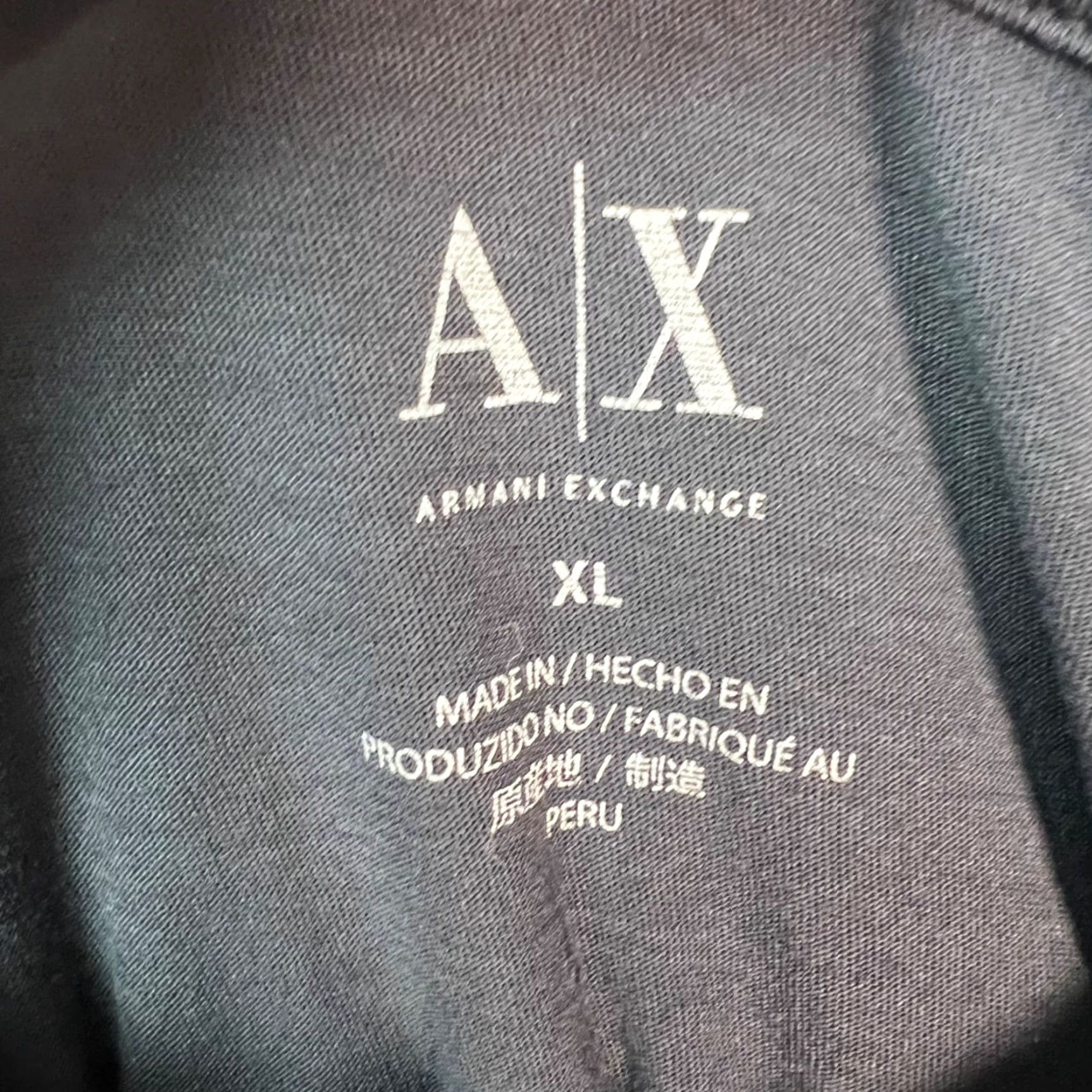 Armani Exchange VINTAGE Armani Exchange Mens XL Black Crewneck T-Shirt Size US XL / EU 56 / 4 - 3 Thumbnail
