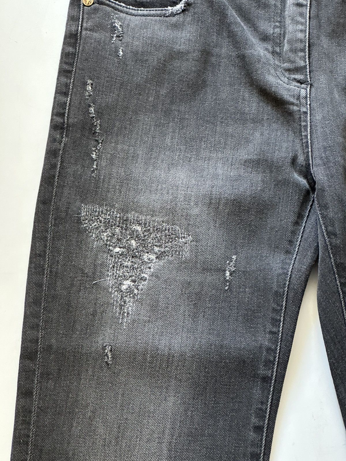 Balmain BALMAIN Decarnin SS2011 Distressed Skinny Gray Denim Jeans Size US 29 - 9 Thumbnail