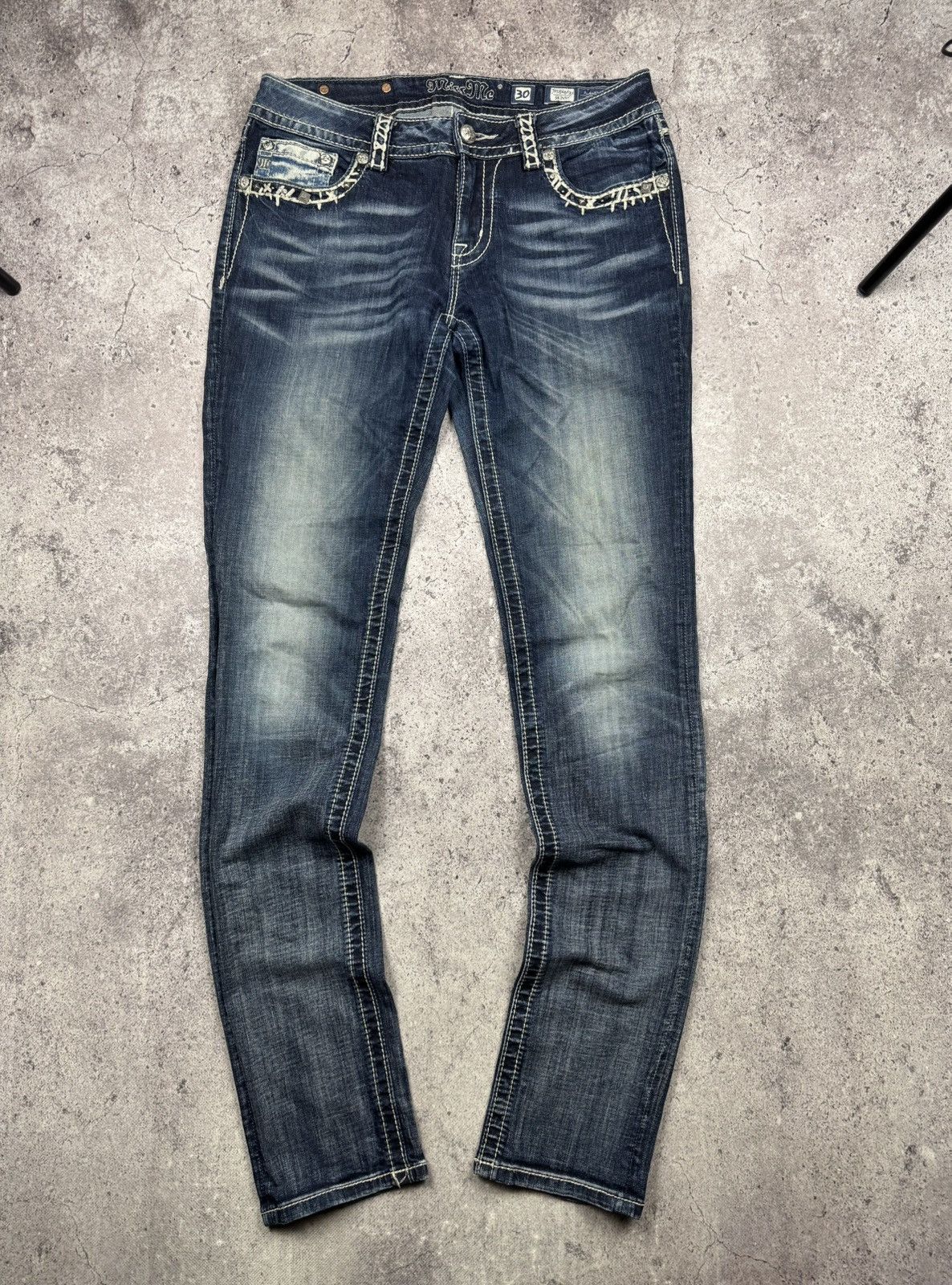 Miss Me Crazy Vintage Y2K Affliction Style Miss Me Jeans Japan denim Size 30" / US 8 / IT 44 - 4 Thumbnail