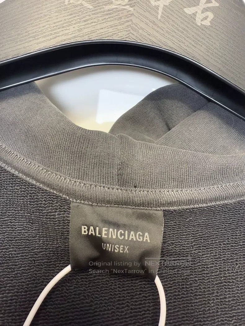 Balenciaga Balenciaga Dark Gray Aged Hoodie Size US M / EU 48-50 / 2 - 3 Thumbnail