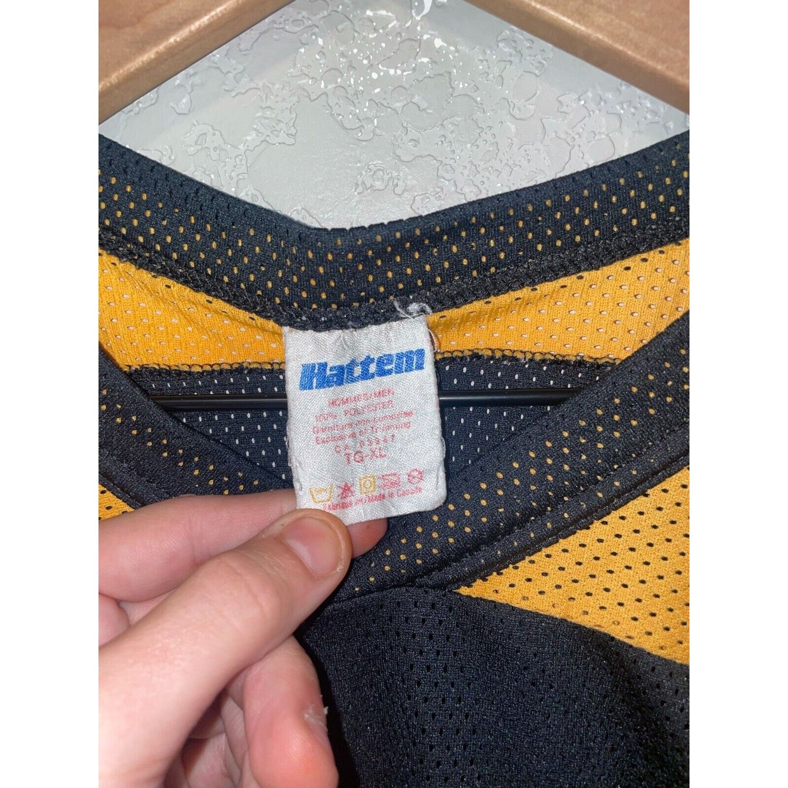 Vintage Vintage Hattem Hockey Jersey Black Yellow NHL 90s VTG Large Size US L / EU 52-54 / 3 - 4 Thumbnail
