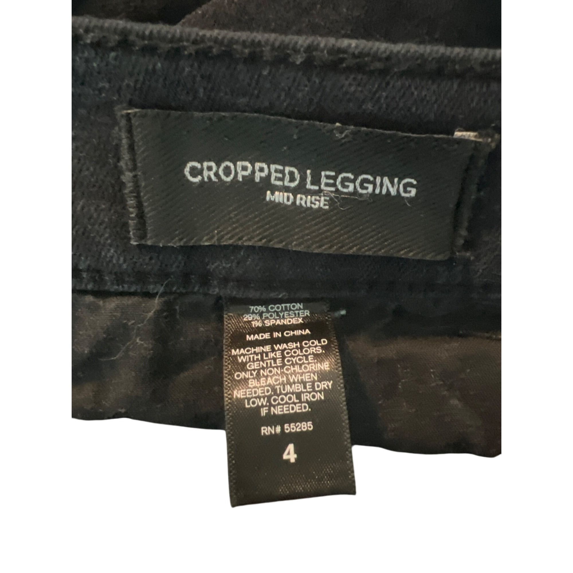 Express Express Jeans Black Cropped Legging Mid Rise Denim Bottom Si Size 27" / US 4 / IT 40 - 6 Thumbnail