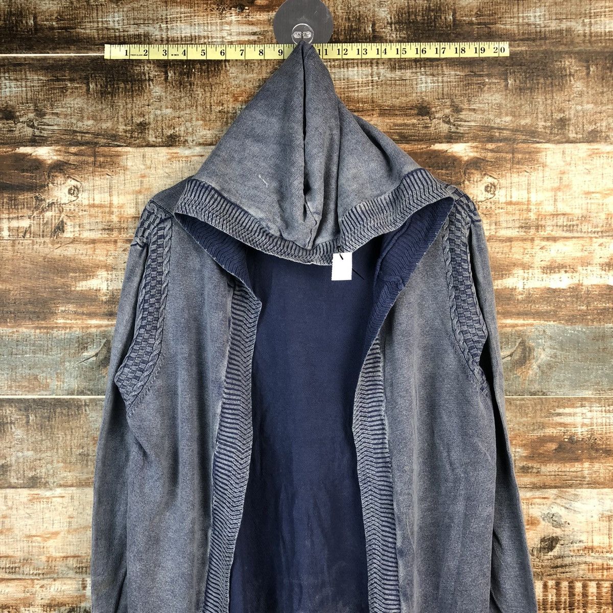 Faded Glory × Homespun Knitwear × Japanese Brand DL Growth By Gril faded Hoodie cardigan Knitwear #C602 Size US L / EU 52-54 / 3 - 2 Thumbnail