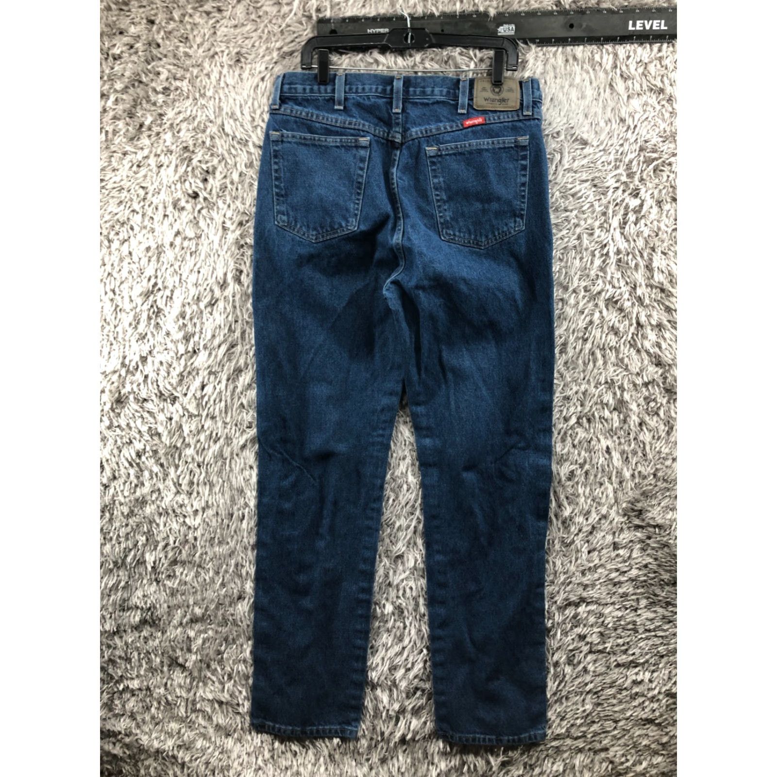 Wrangler Wrangler Jeans Straight 36x34 Mens Mid Blue Wash Denim 5-Pocket Regular Slim Comfortable Belt Loops Size US 36 / EU 52 - 5 Thumbnail