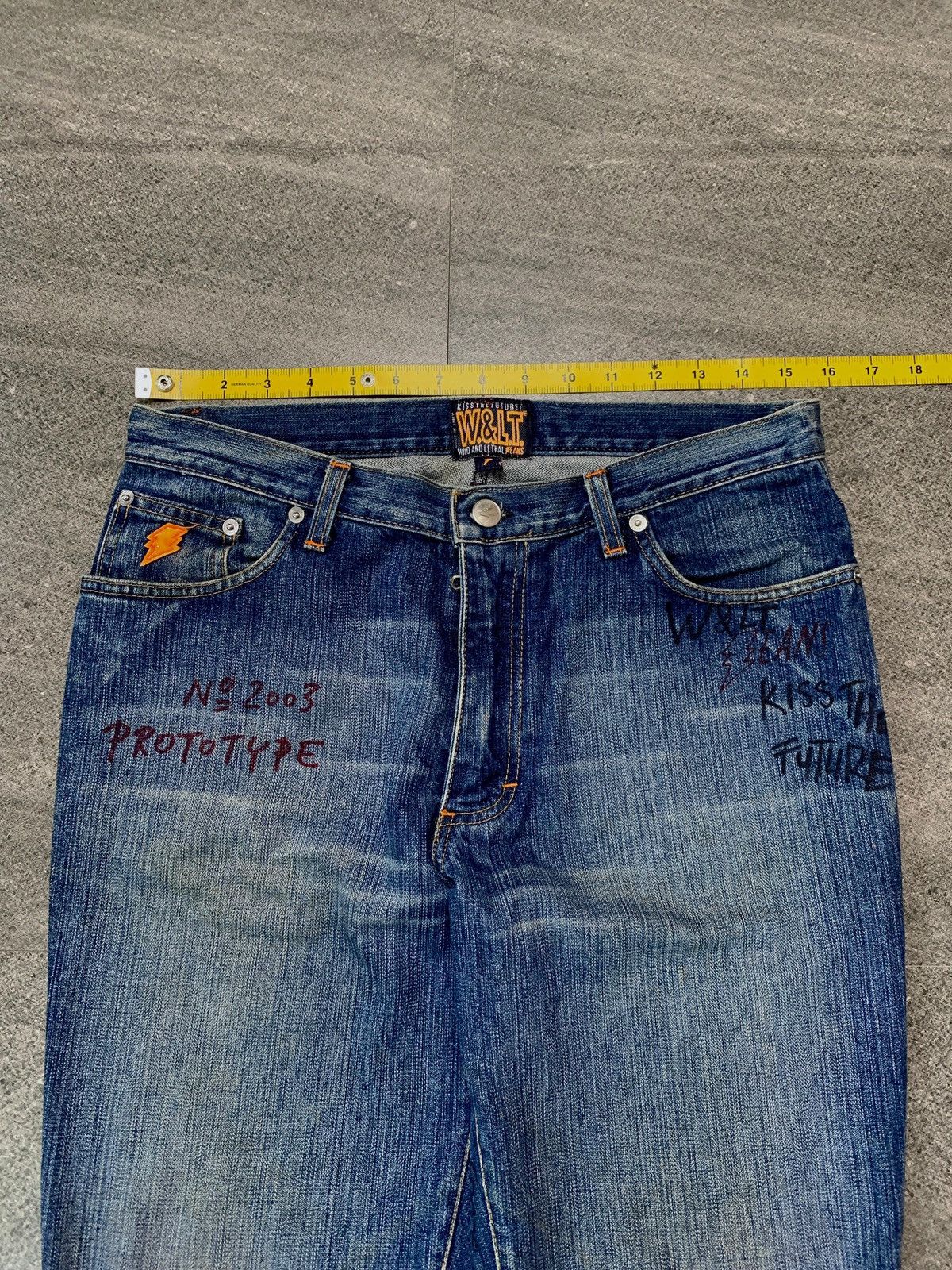 Walter Van Beirendonck FREE TAX! 2003 W&LT Reconstructed Bootcut Denim Jeans Size US 32 / EU 48 - 18 Thumbnail