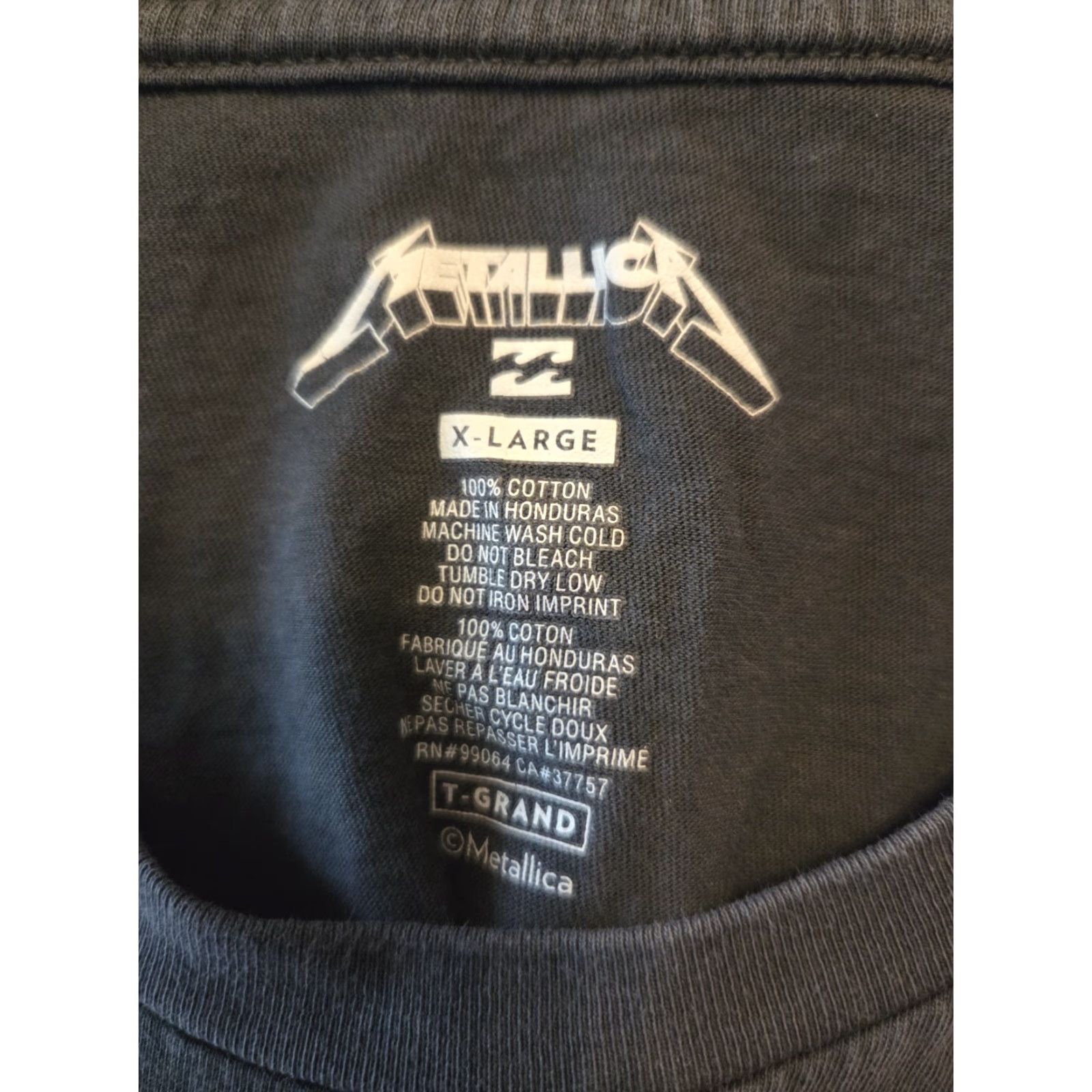 Vintage VINTAGE Metallica Ride The Lightning Charcoal Gray Short Sleeve T Shirt XL Size US XL / EU 56 / 4 - 2 Thumbnail