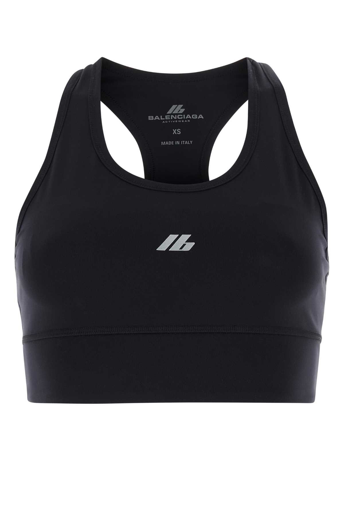Balenciaga Black Stretch Nylon Crop-Top Size XS / US 0-2 / IT 36-38 - 1 Thumbnail
