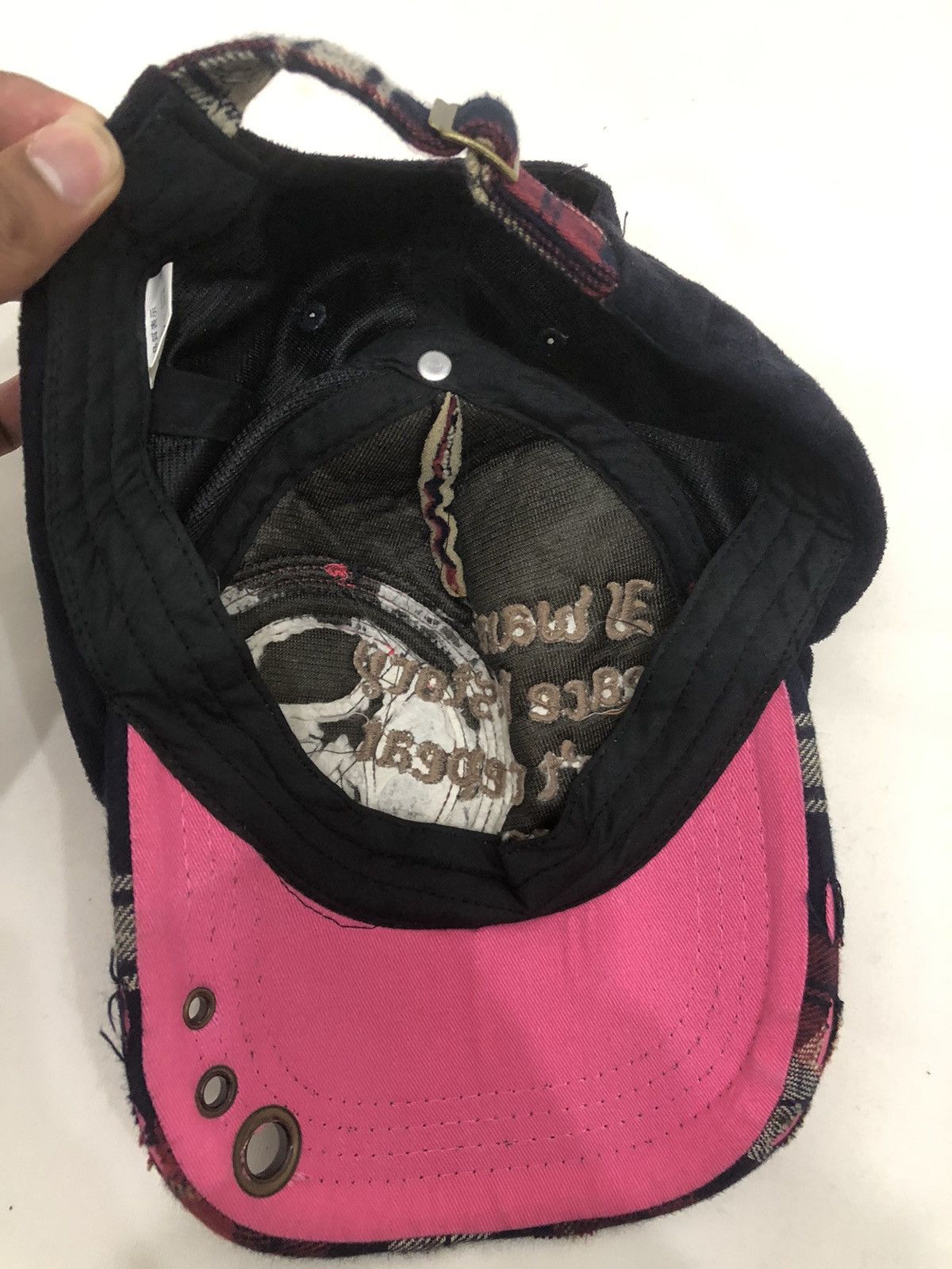 Beauty Beast × Hysteric Glamour × Japanese Brand Distressed Studded Poem Japanese Cap Rock Punk Style Size ONE SIZE - 6 Thumbnail