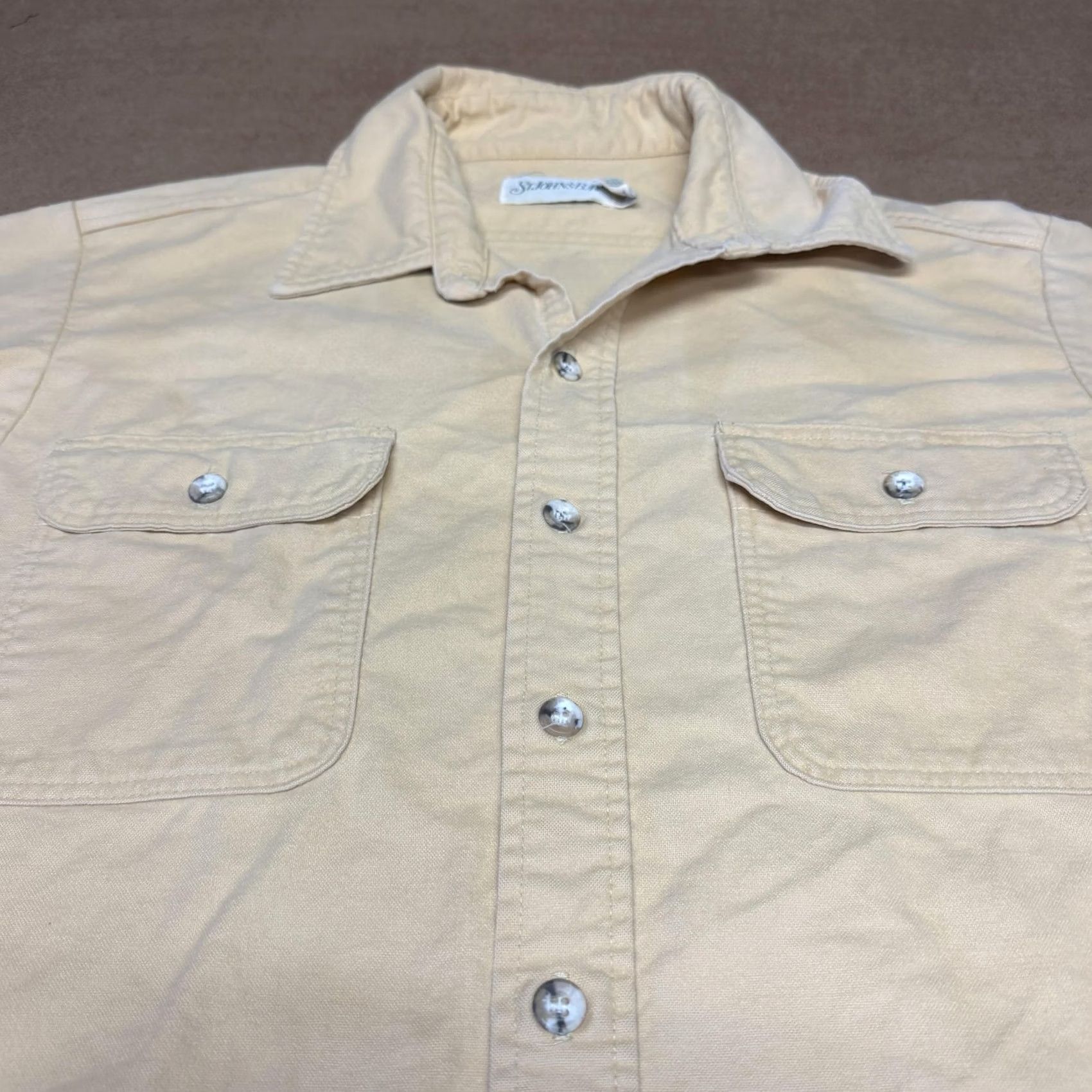Vintage St. John's Bay Shirt Mens LT Orange Canvas Long Sleeve Button Up Made USA Size US L / EU 52-54 / 3 - 5 Thumbnail