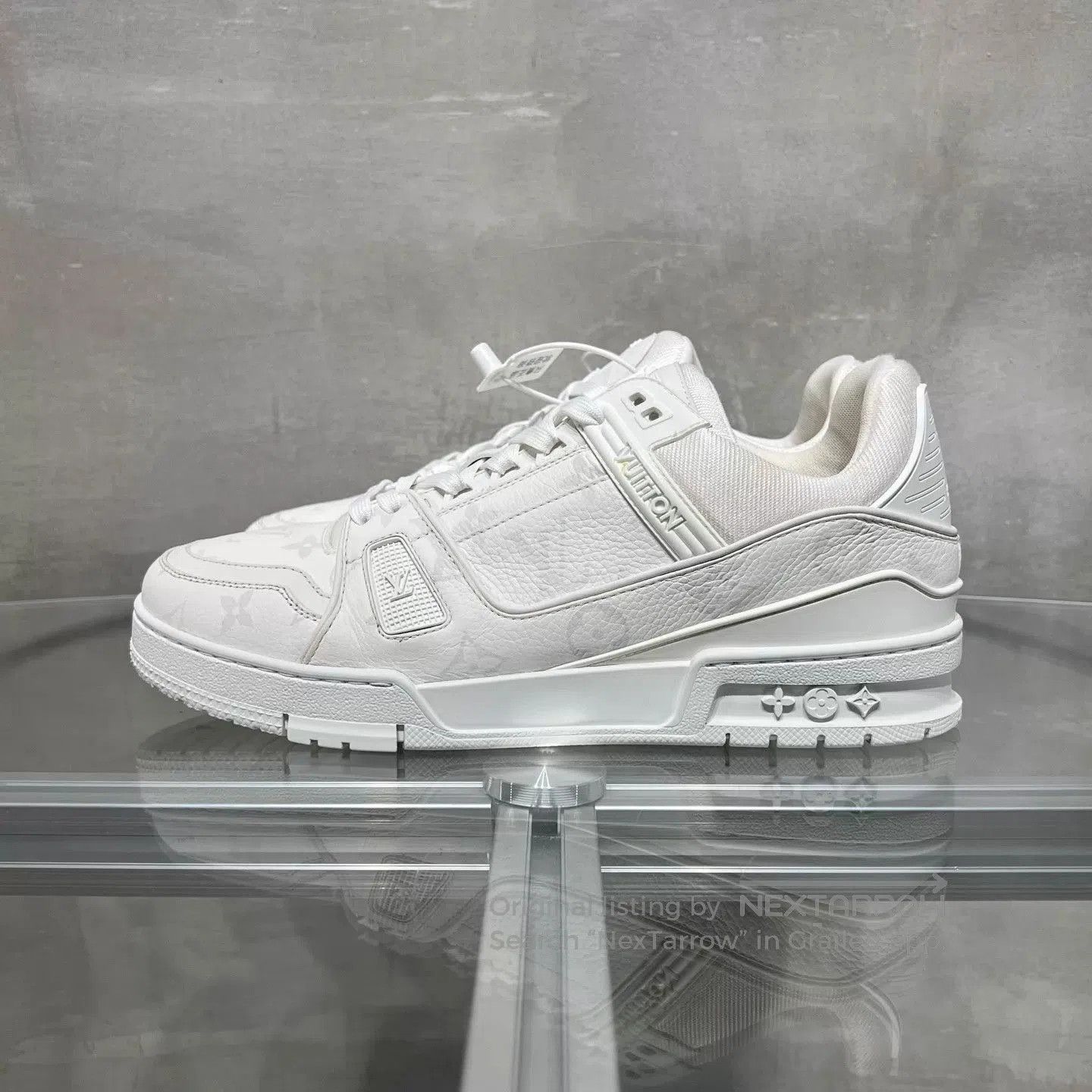 Louis Vuitton White Low-Top Sneakers Size 8.5. Size US 8.5 / EU 41-42 - 3 Thumbnail