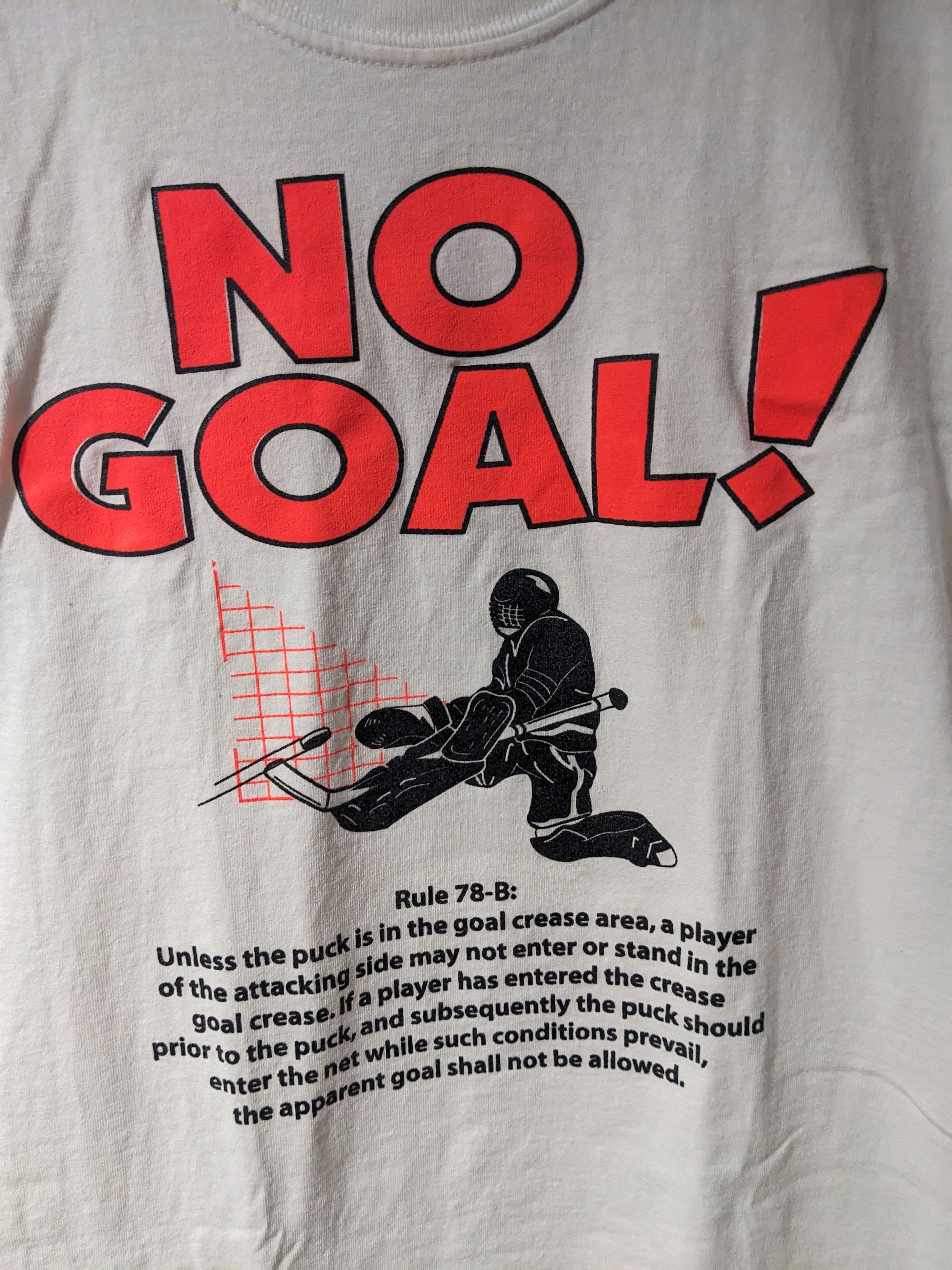NHL × Vintage Vintage 90s No Goal Humor Funny Hockey NHL Sports T-Shirt Size US L / EU 52-54 / 3 - 2 Thumbnail