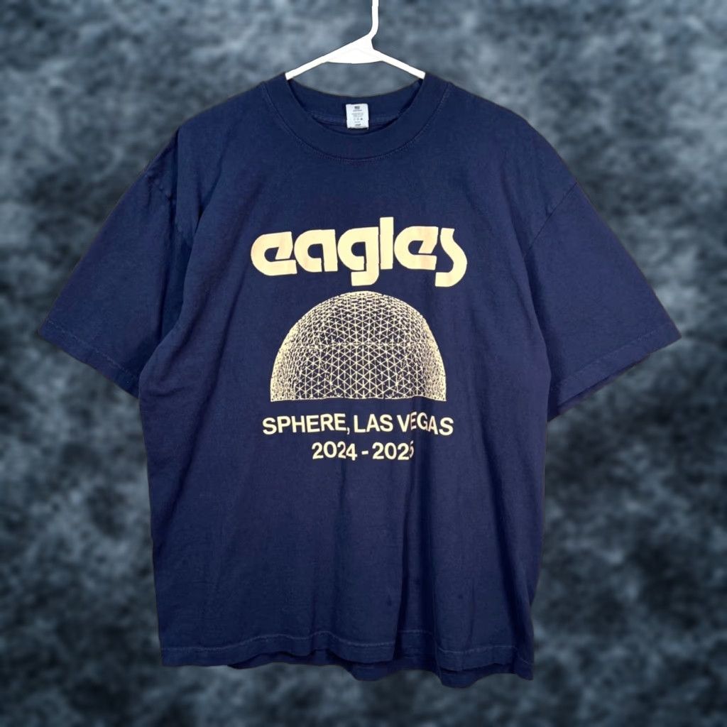 Vintage VINTAGE Eagles Sphere Las Vegas 2024-2025 Concert Band Tour Navy Blue Shirt Mens Large Size US L / EU 52-54 / 3 - 1 Thumbnail