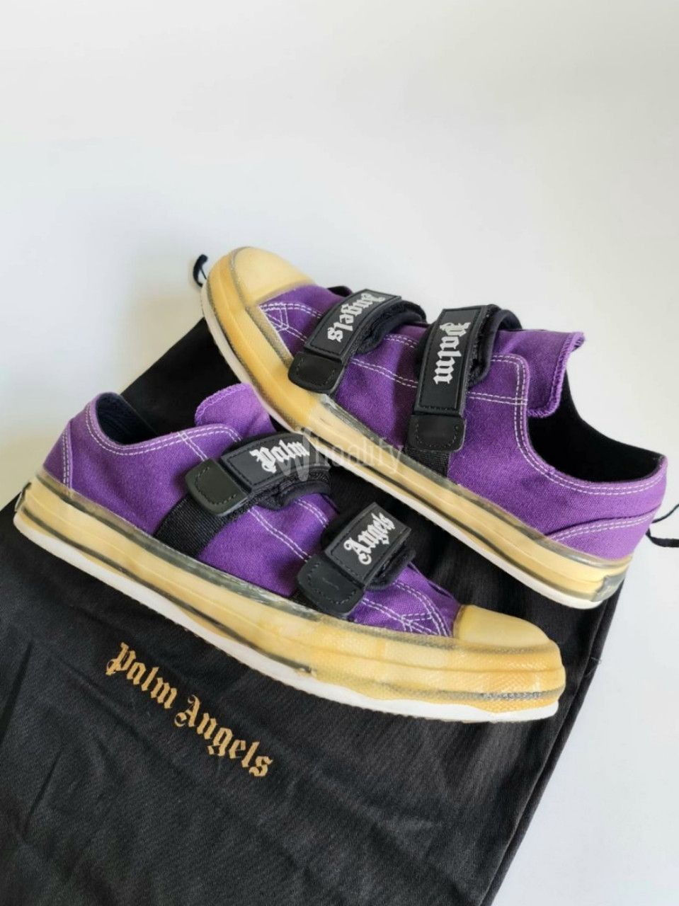 Palm Angels Palm Angels Vulcanized Purple Canvas Sneakers Size US 10 / EU 43 - 5 Thumbnail