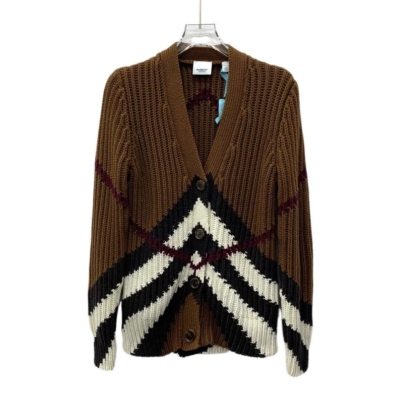 Burberry Brown Stripe Cashmere Knit Set