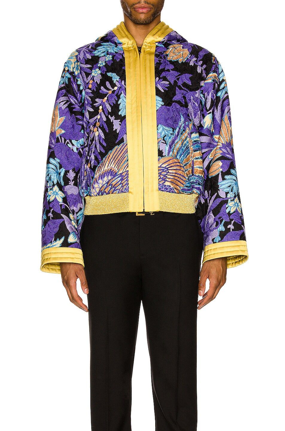 Saint Laurent Paris o1bcso1str0924 Kimono Teddy Jacket in Multicolor Size US L / EU 52-54 / 3 - 3 Thumbnail