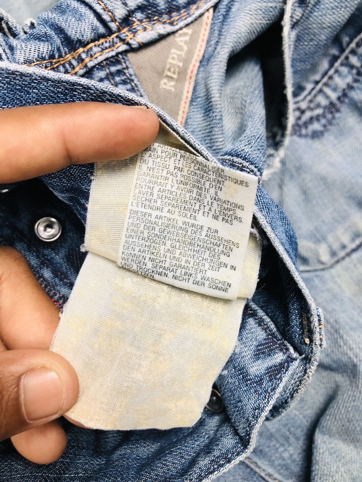 Replay REPLAY Regular Fit Distressed Jeans (38) Size US 31 - 12 Thumbnail