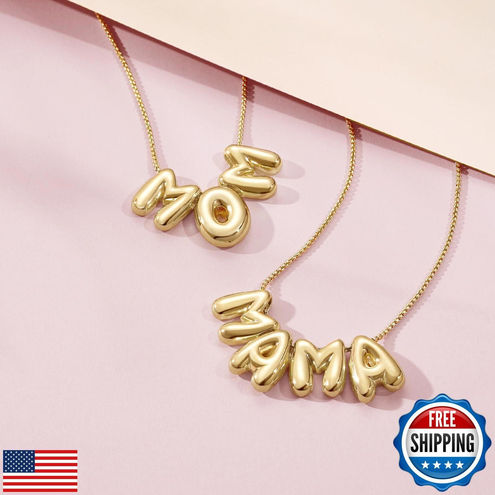 Designer Mama Balloon Print Necklace Women 14K Gold Plated Pendant Size ONE SIZE - 3 Thumbnail
