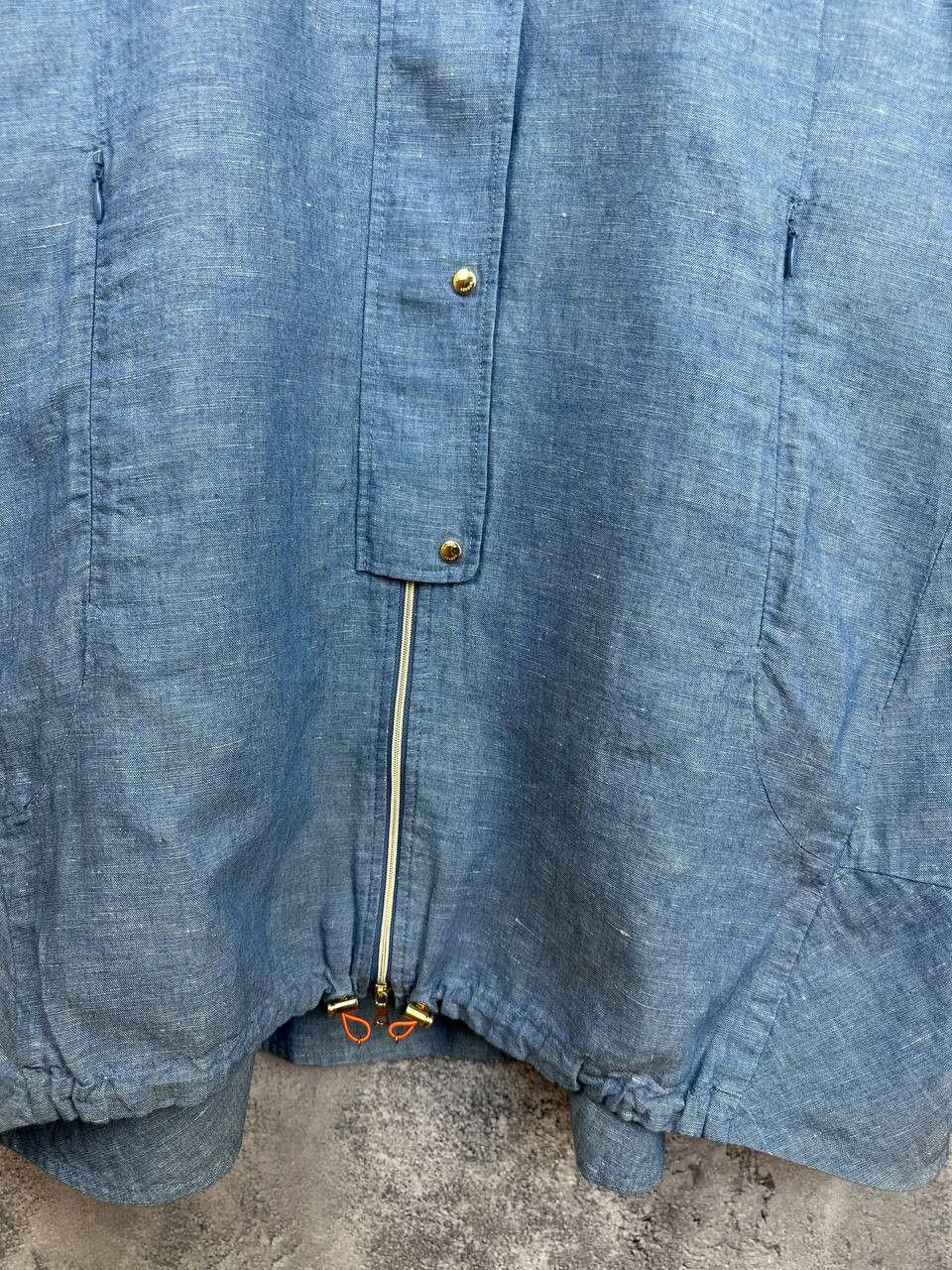 Bogner Bogner Linen Blend Lightweight Jacket Blue High Neck Zip Up Size S / US 4 / IT 40 - 7 Thumbnail