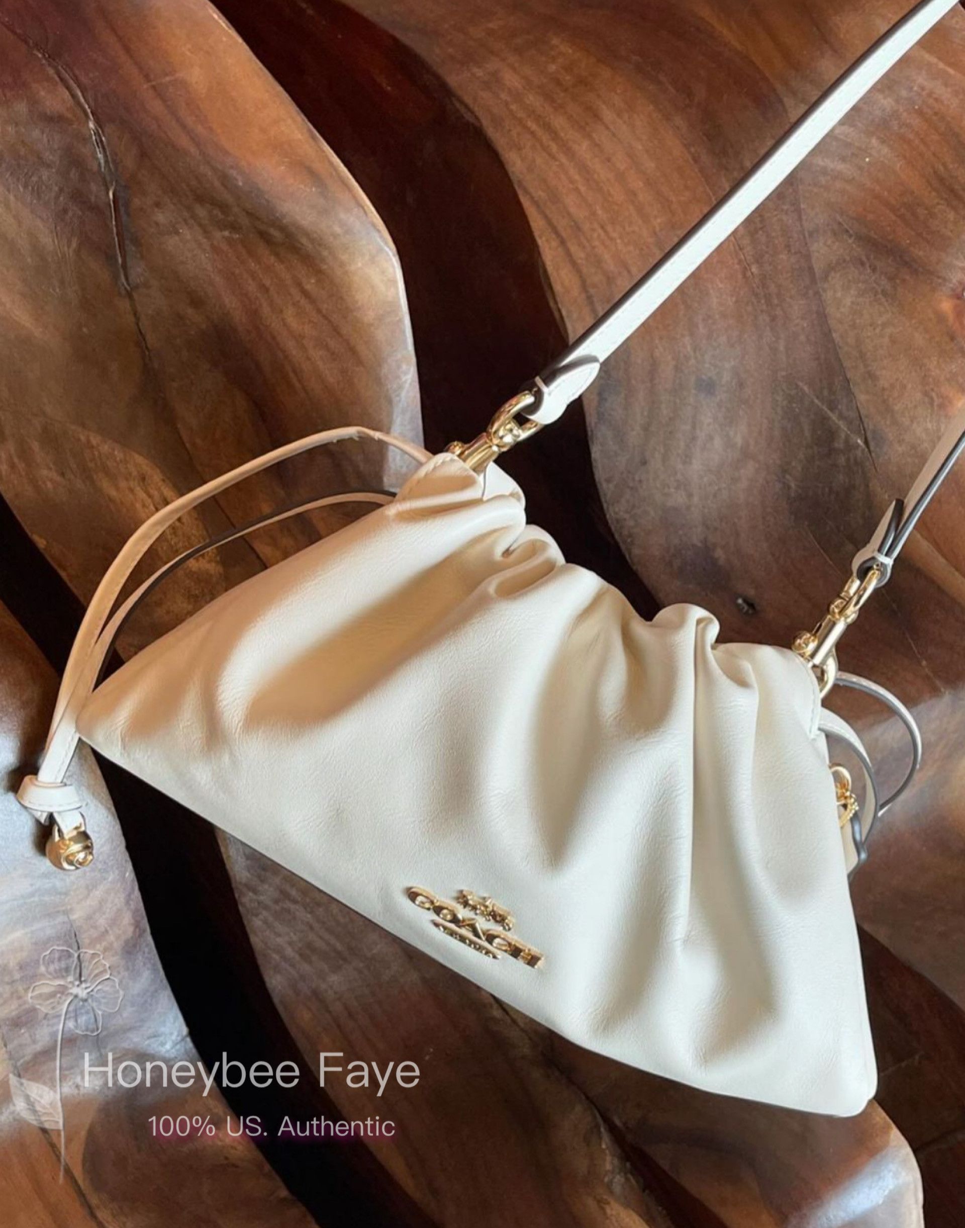 Coach NWT Coach Faye Shoulder Bag With Ruching CV529 Size ONE SIZE - 3 Thumbnail