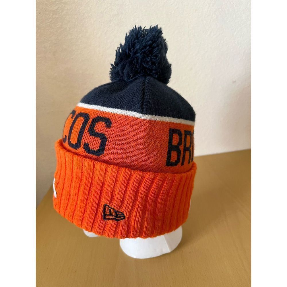 New Era Denver Broncos New Era Orange Marl Cuffed Knit Hat with Pom Size ONE SIZE - 2 Thumbnail