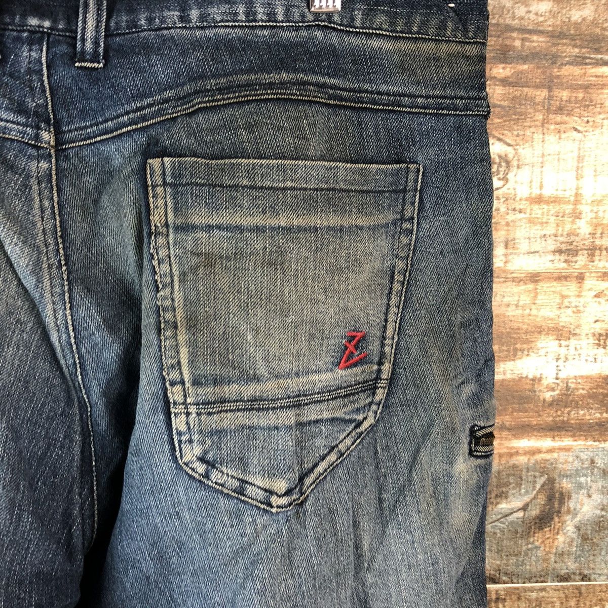 Japanese Brand Z Dragon Blue utility worker Multipocket cargo Pants #A2176 Size US 35 - 20 Thumbnail