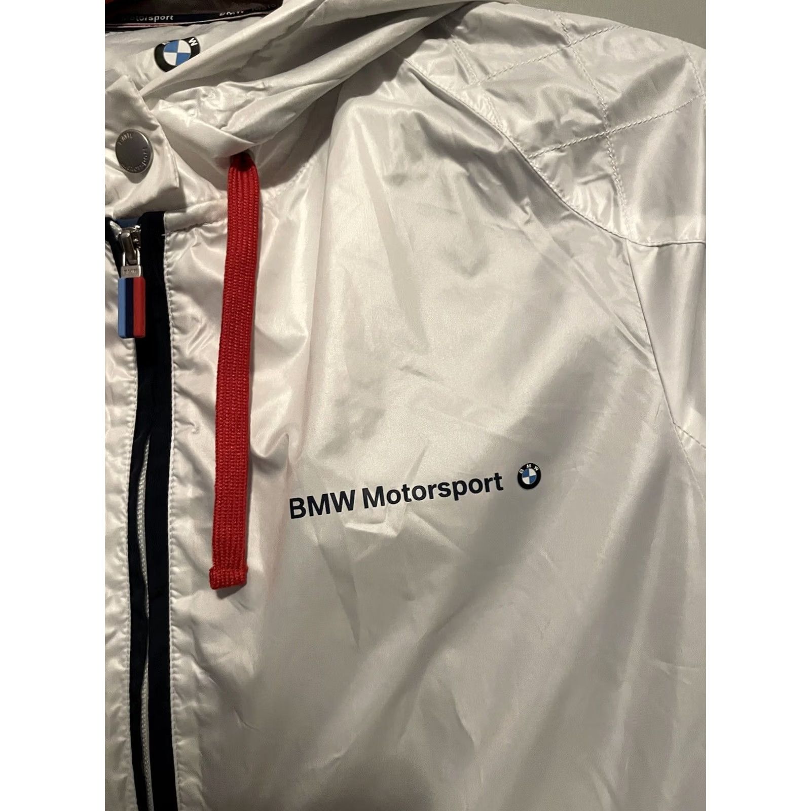 BMW BMW Motorsport Jacket Womens XL White Windbreaker Performance Zip Up D297 Size XL / US 12-14 / IT 48-50 - 4 Thumbnail