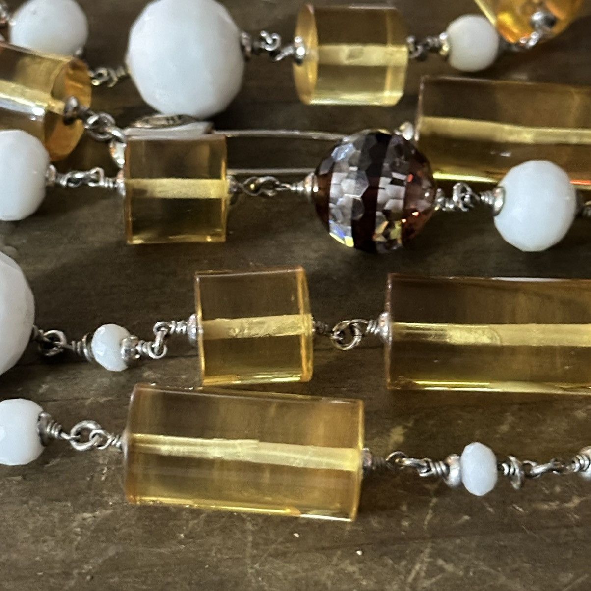 Henri Bendel Vintage Henri Bendel lucite, crystal and safety pin necklace Size ONE SIZE - 4 Thumbnail