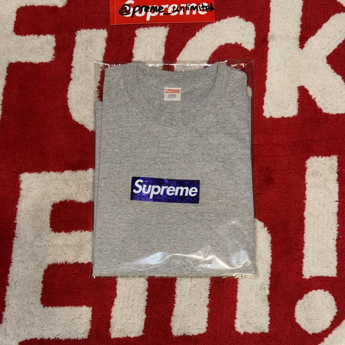 Supreme Supreme 2006 Purple on Gray Holographic Box Logo Tee Size US L / EU 52-54 / 3 - 1 Thumbnail